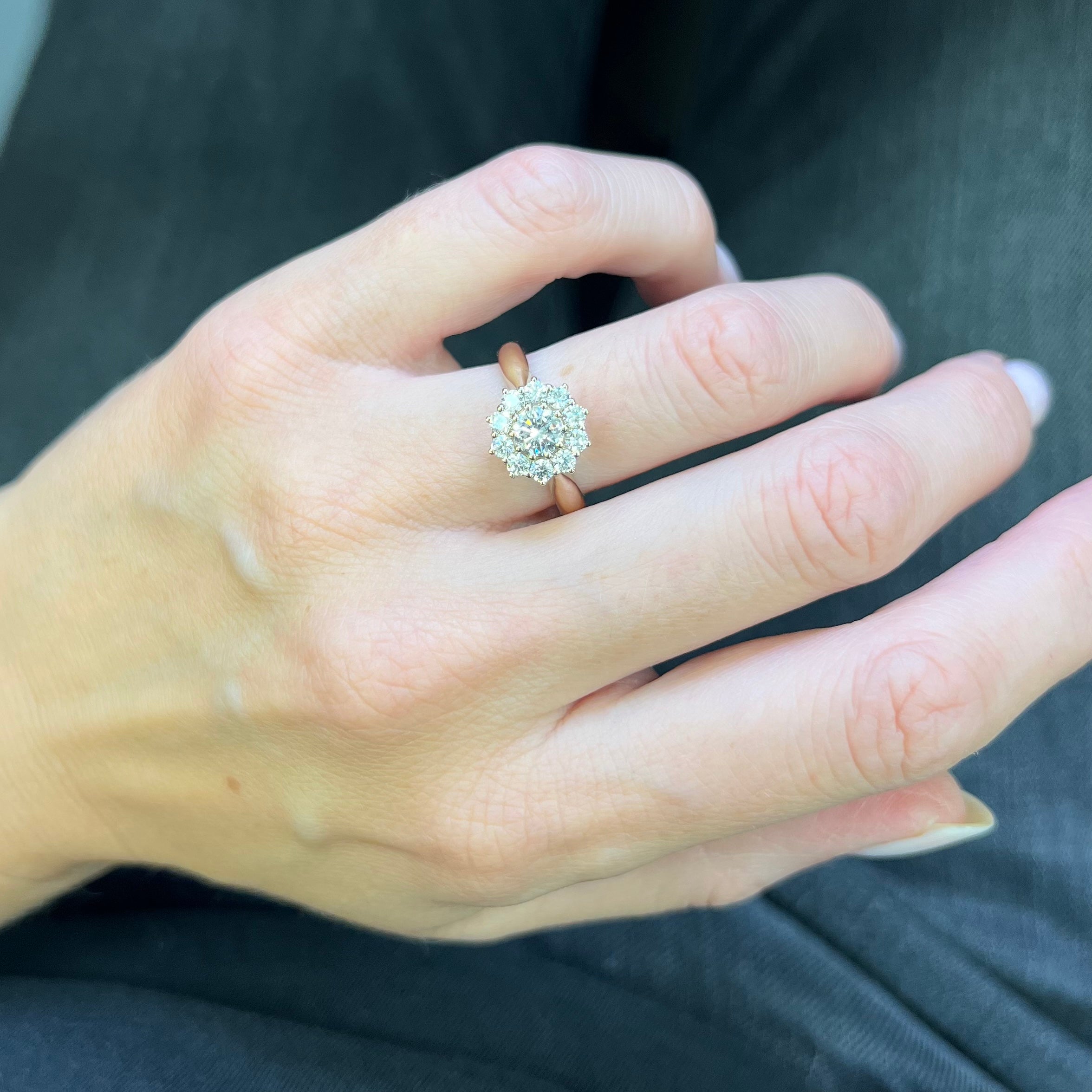 0.80ct Diamond Cluster Ring