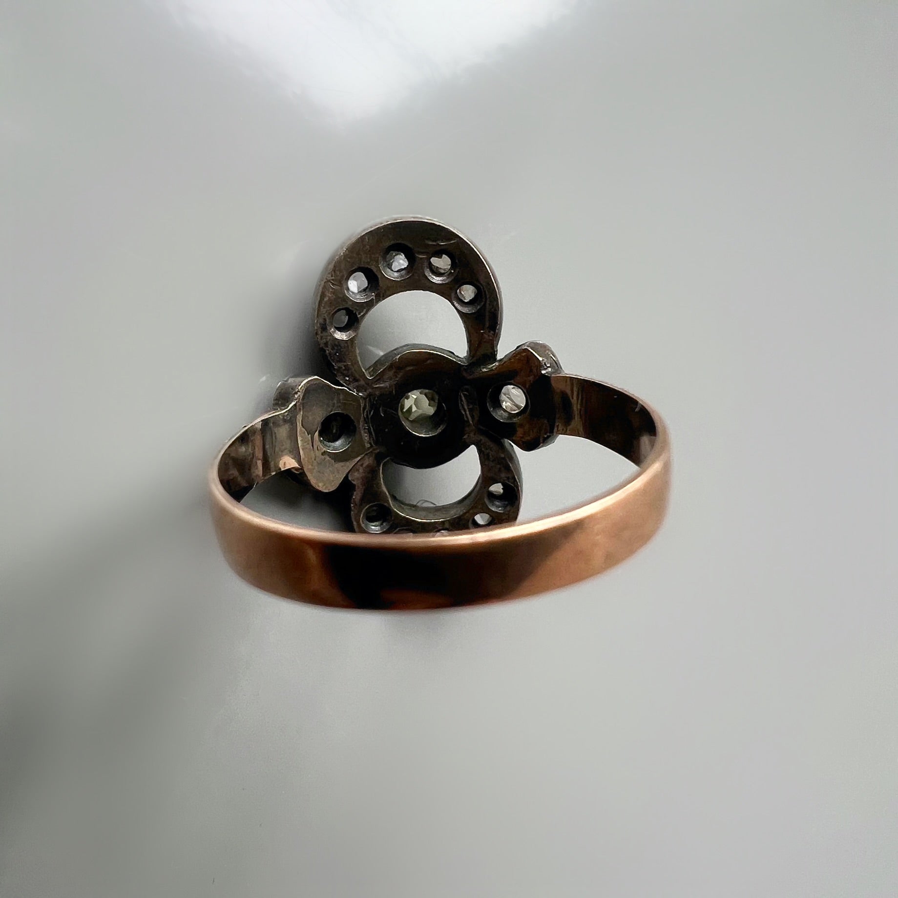 Antique Silver Topped Diamond Ring