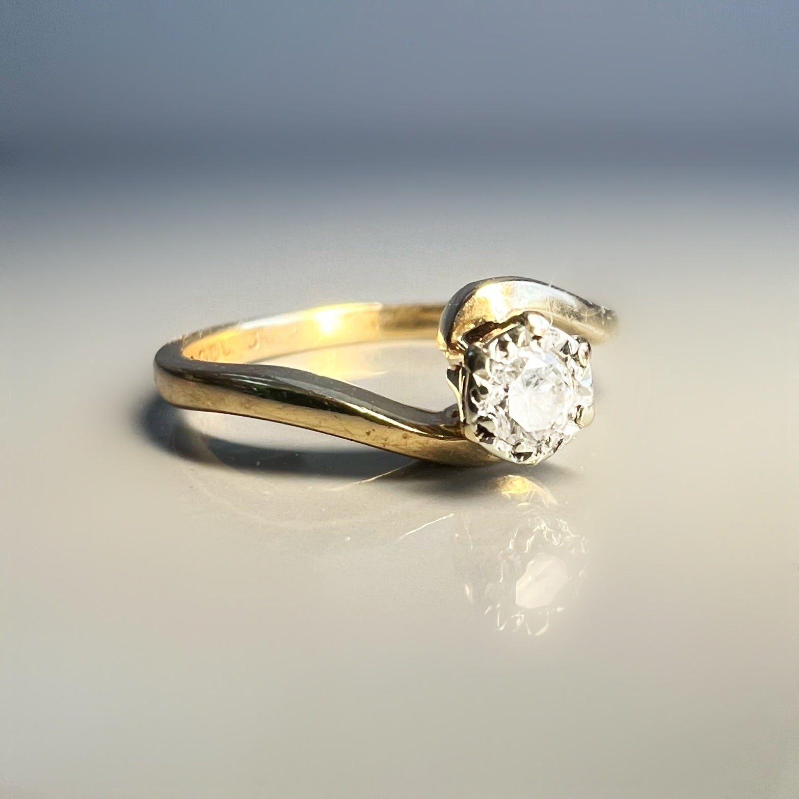 Vintage Diamond Tourbillon Ring