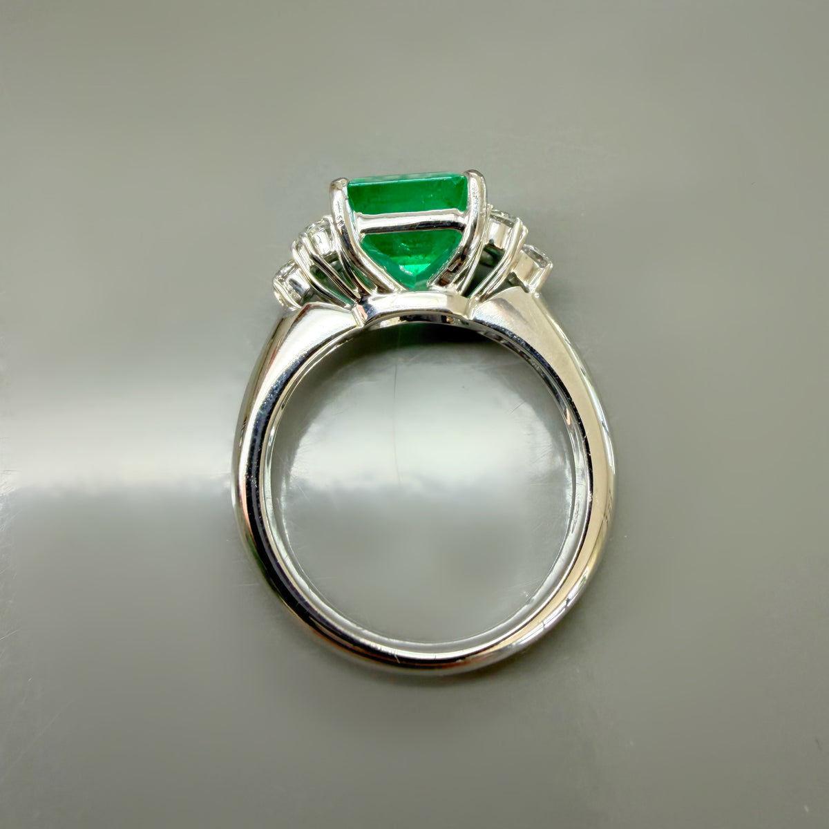3.08ct Colombian Emerald and Diamond Ring