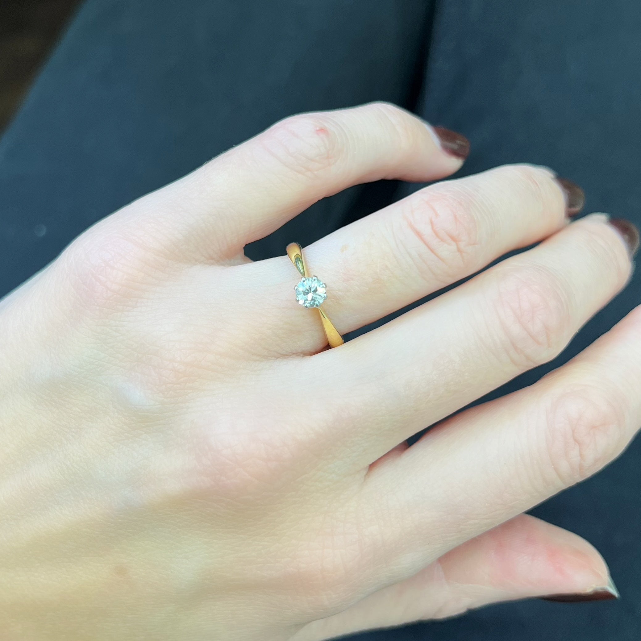 Vintage 0.35ct Diamond Solitaire Ring