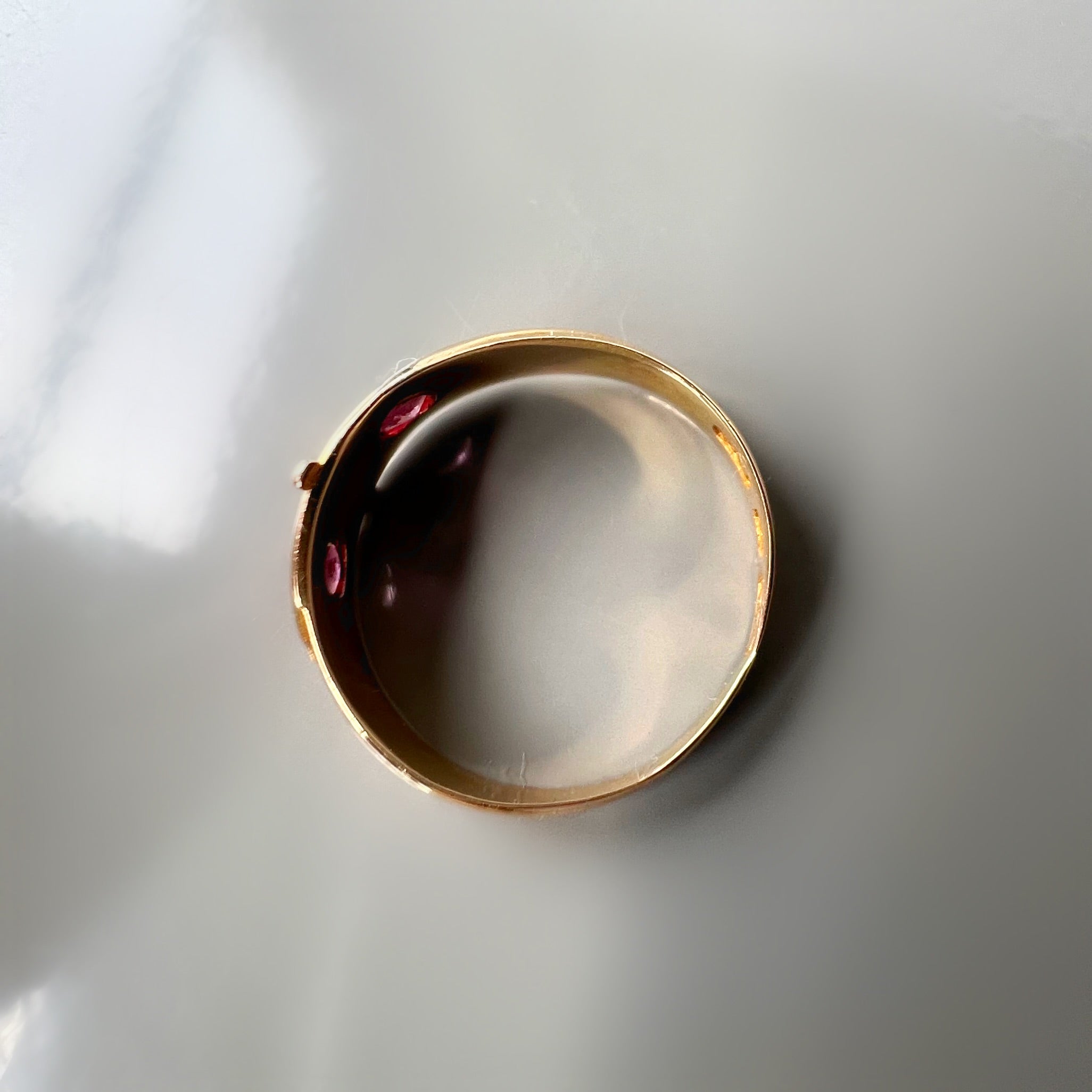 Antique Gold and Ruby Buckle Ring