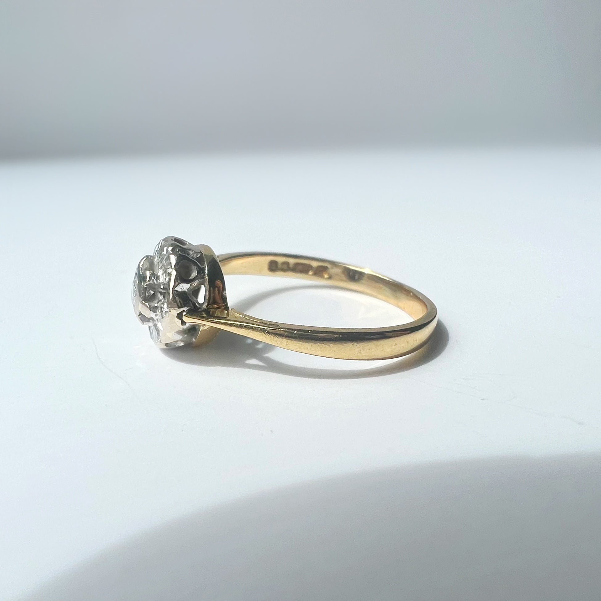 Vintage 0.20ct Diamond Round Cluster Ring