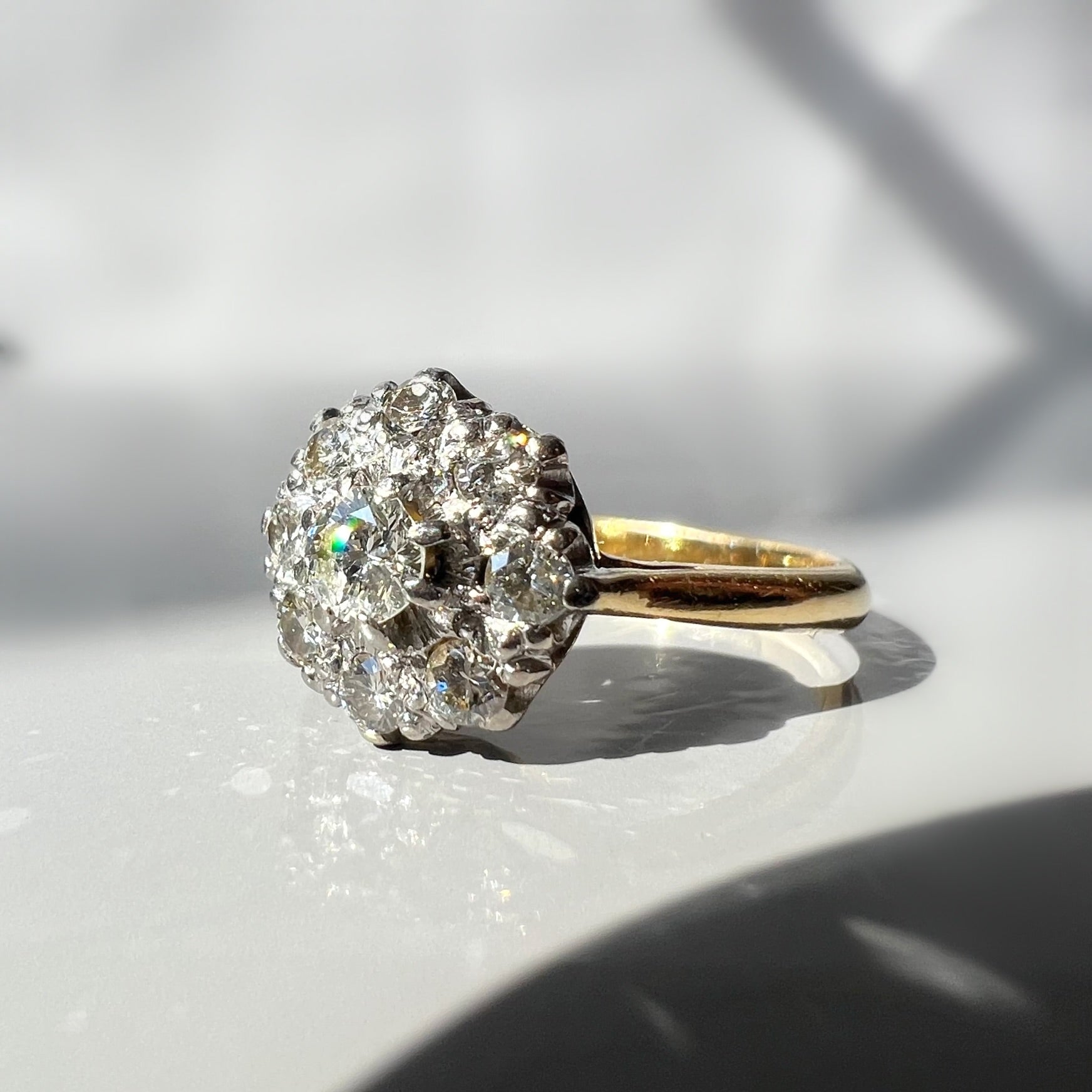 Vintage 0.31ct Diamond Cluster Ring