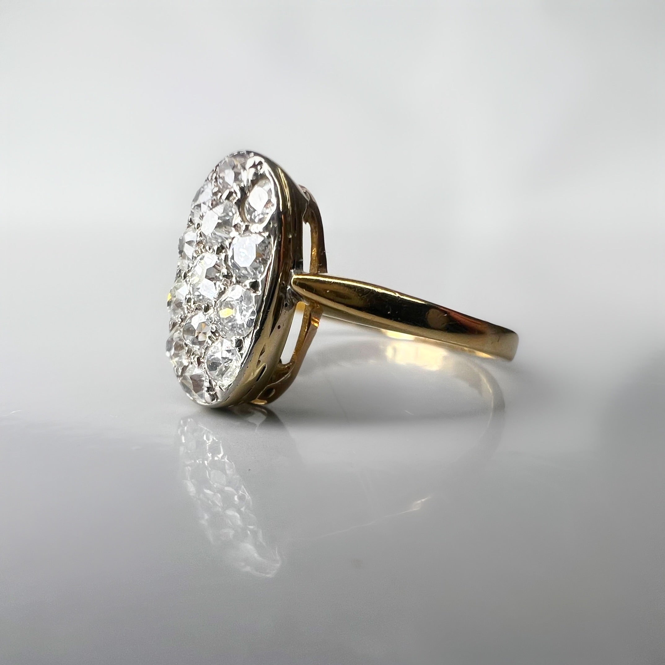 Antique 0.52ct Diamond Panel Ring