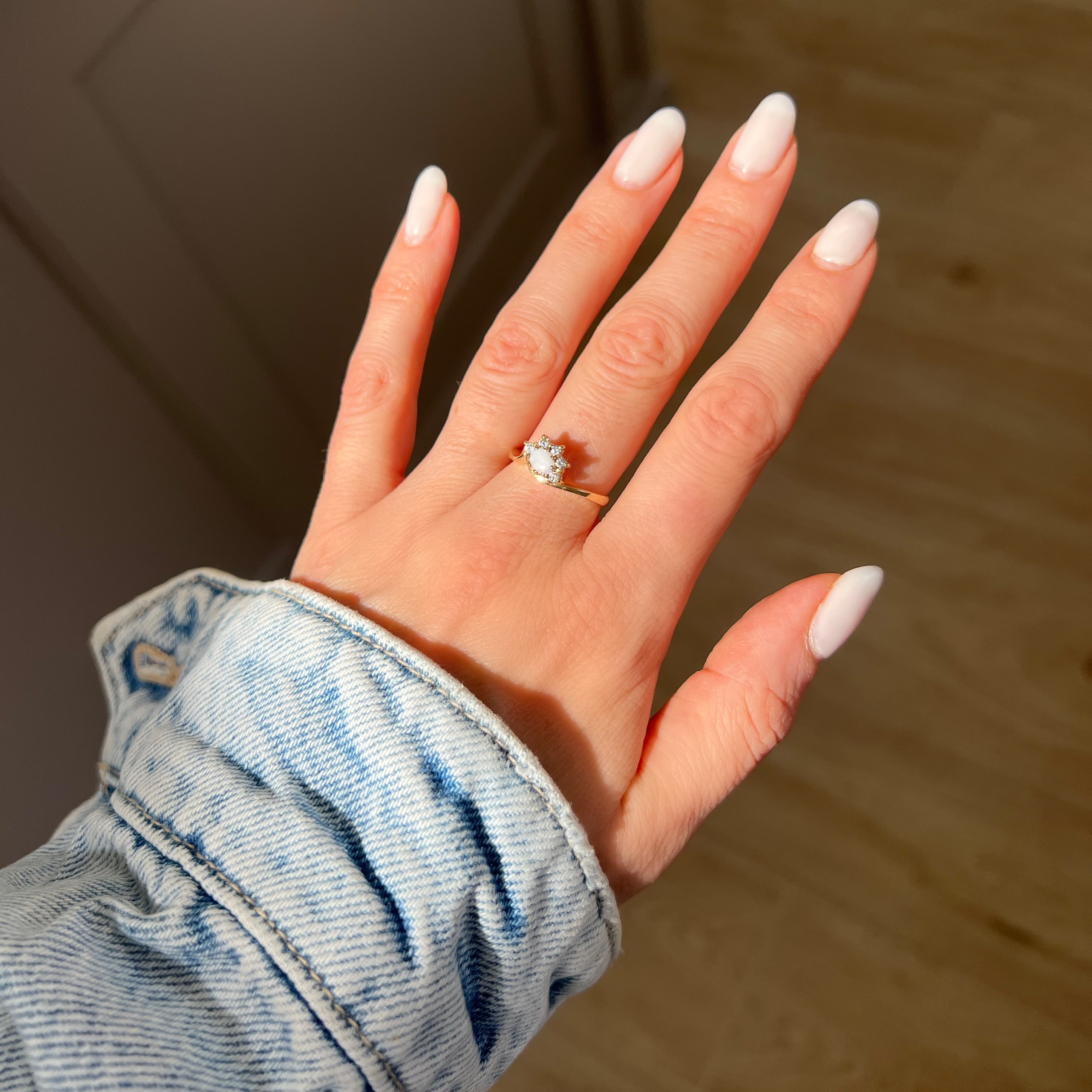 Pretty Opal and Diamond Dress Ring
