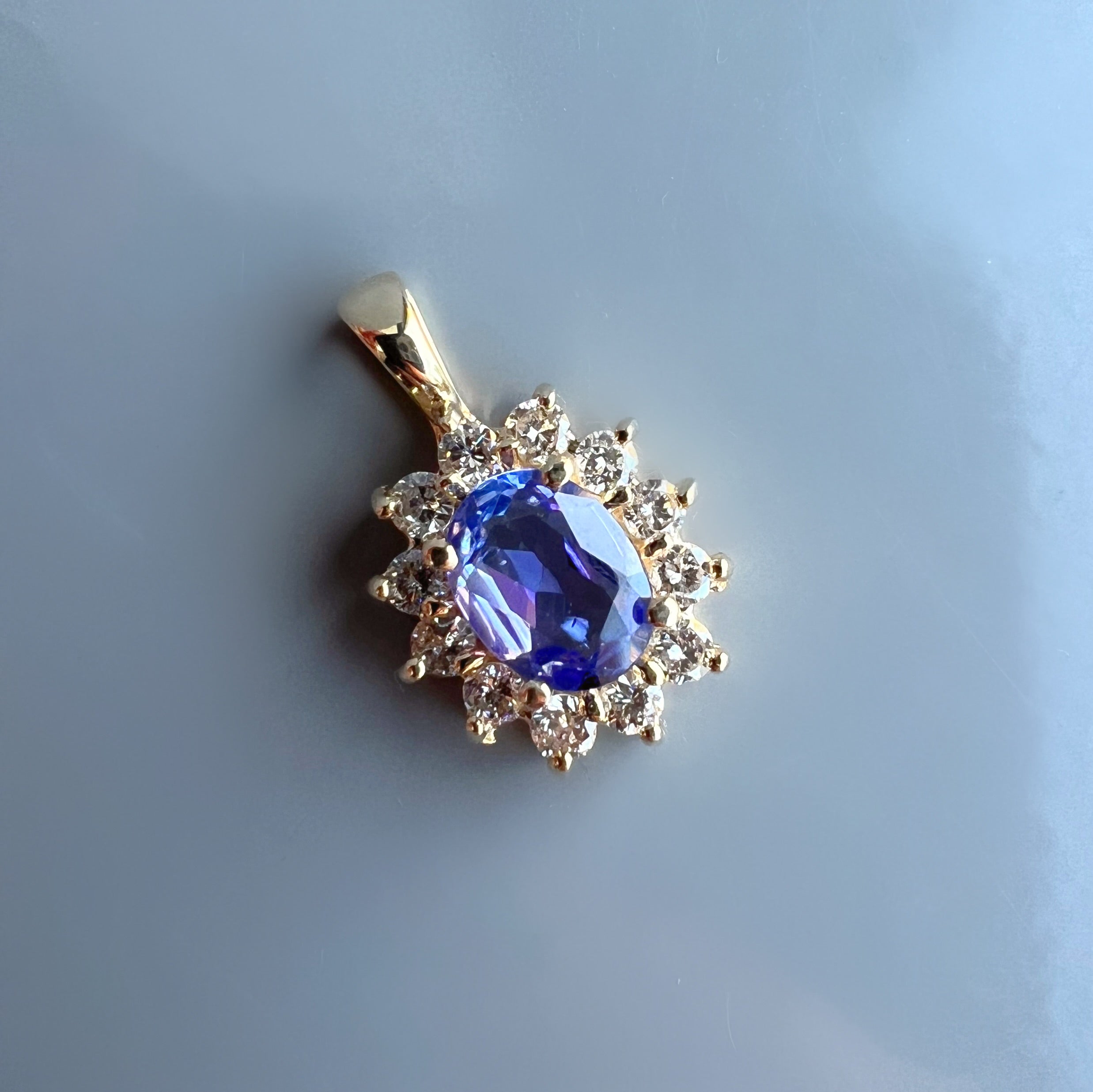 1.50ct Tanzanite and 0.60ct Diamond Pendant