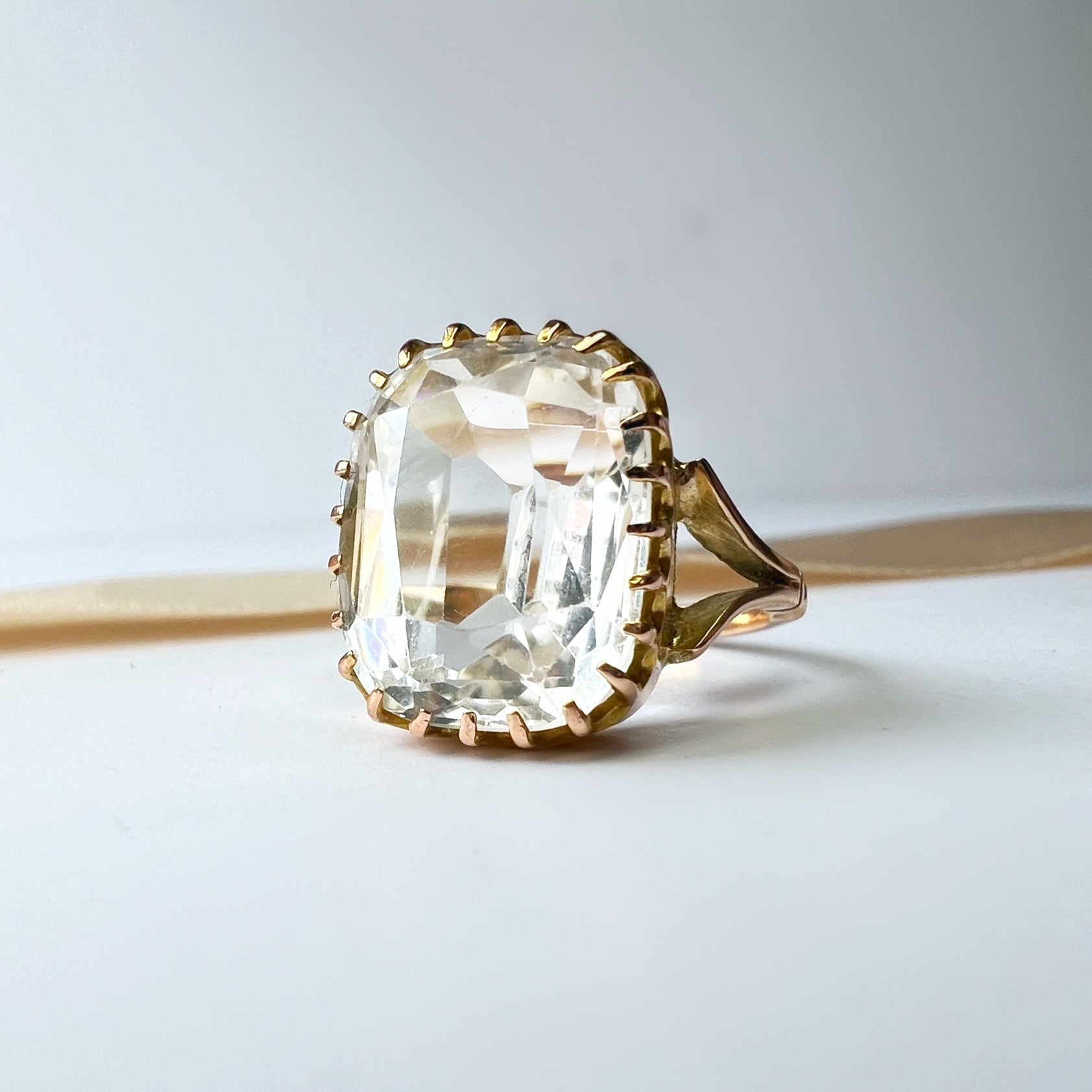 Antique Rock Crystal Dress Ring