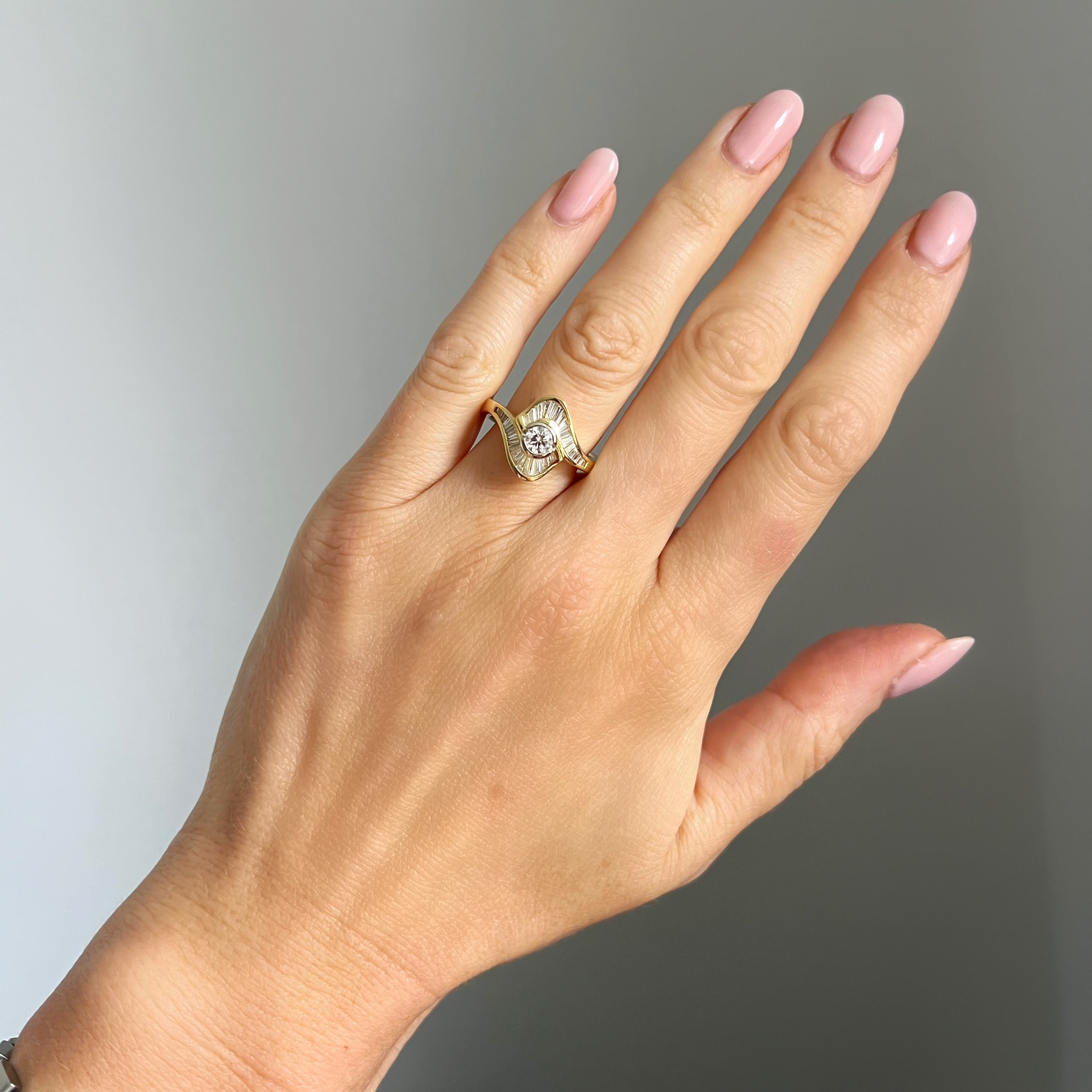 Vintage 1.50ct Diamond Ballerina Ring