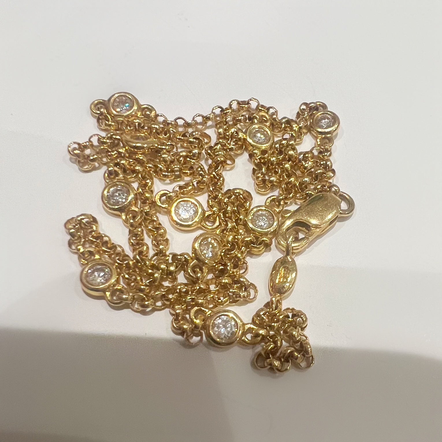 18ct Gold and Diamond Chain