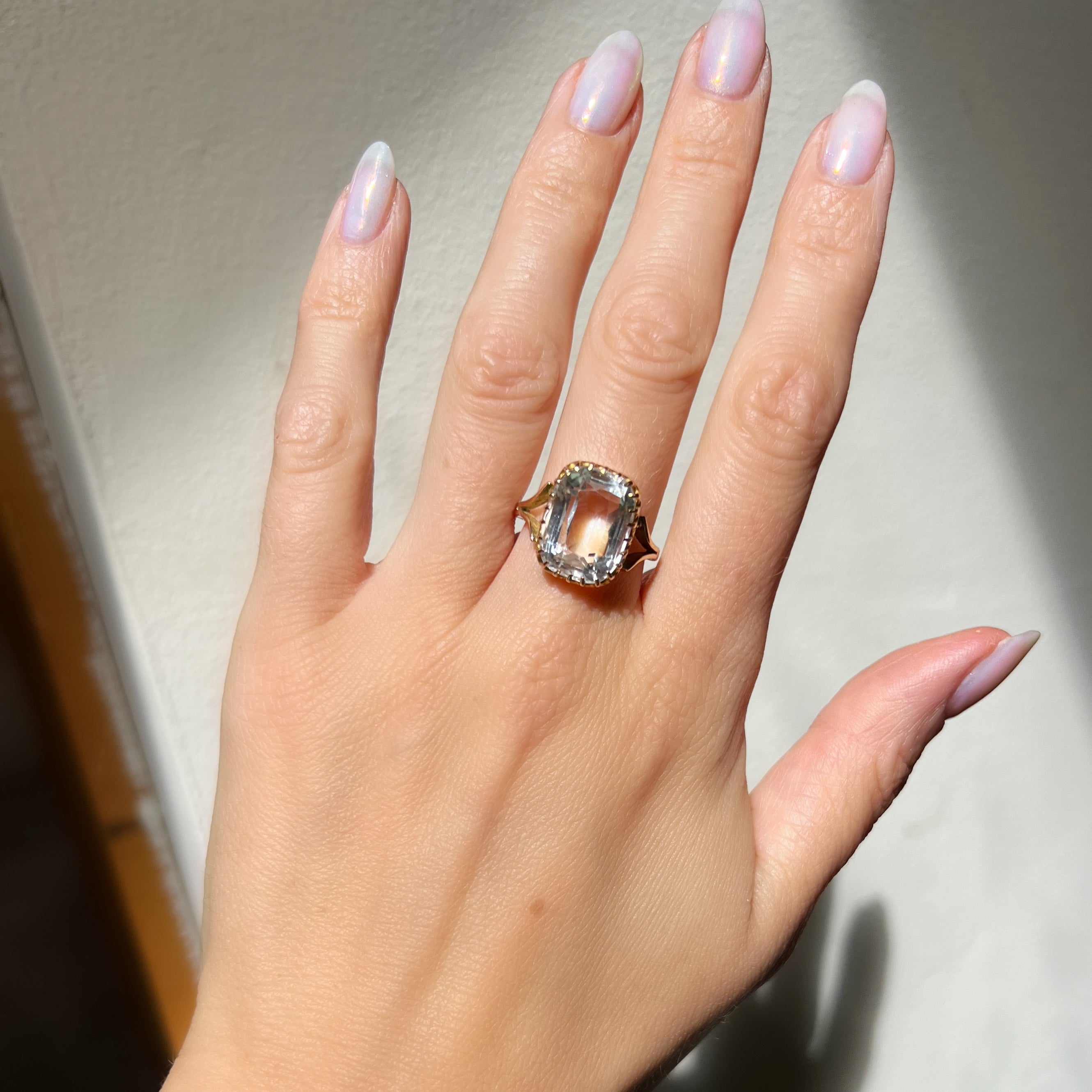 Antique Rock Crystal Dress Ring