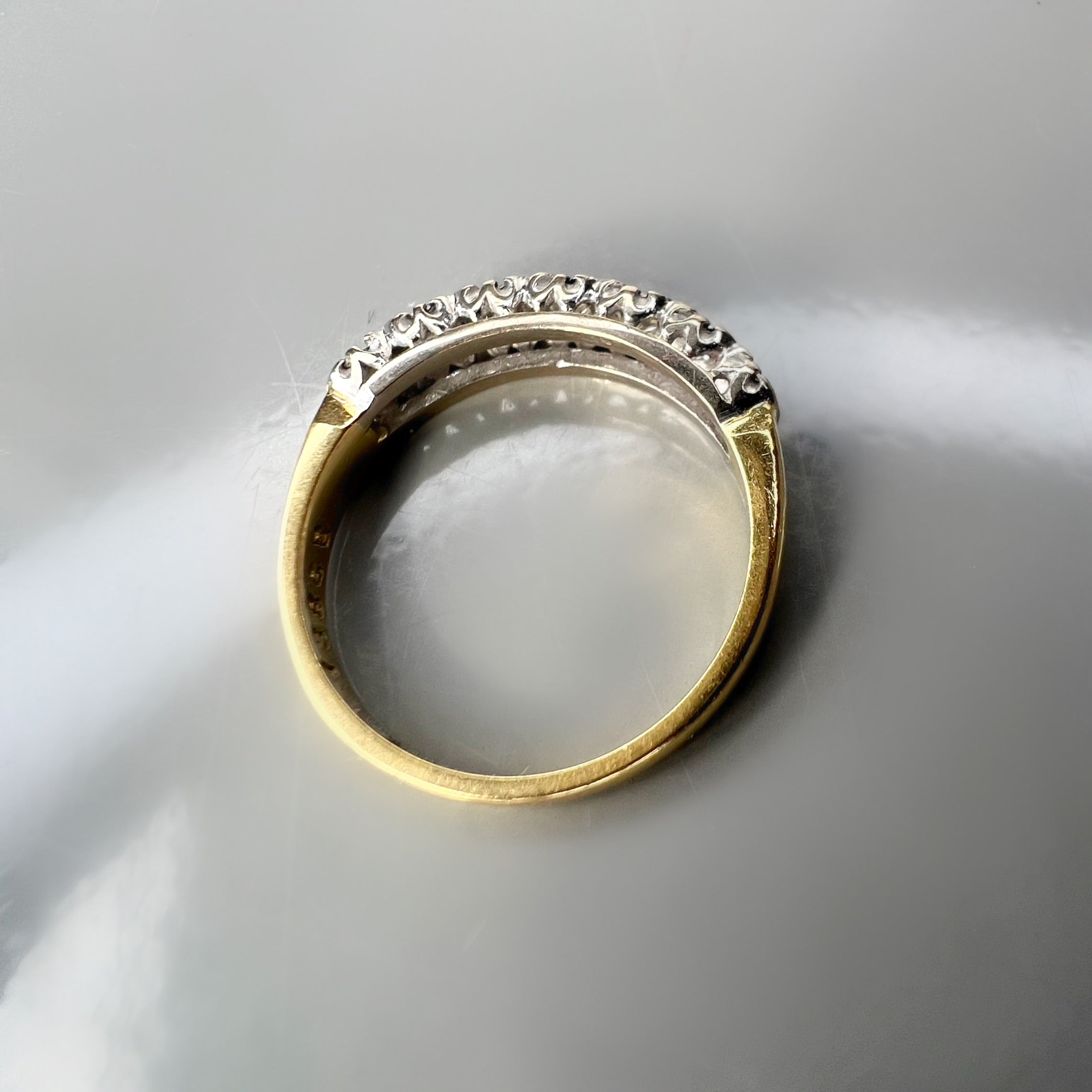 Vintage 7 Stone Diamond Half Eternity Ring