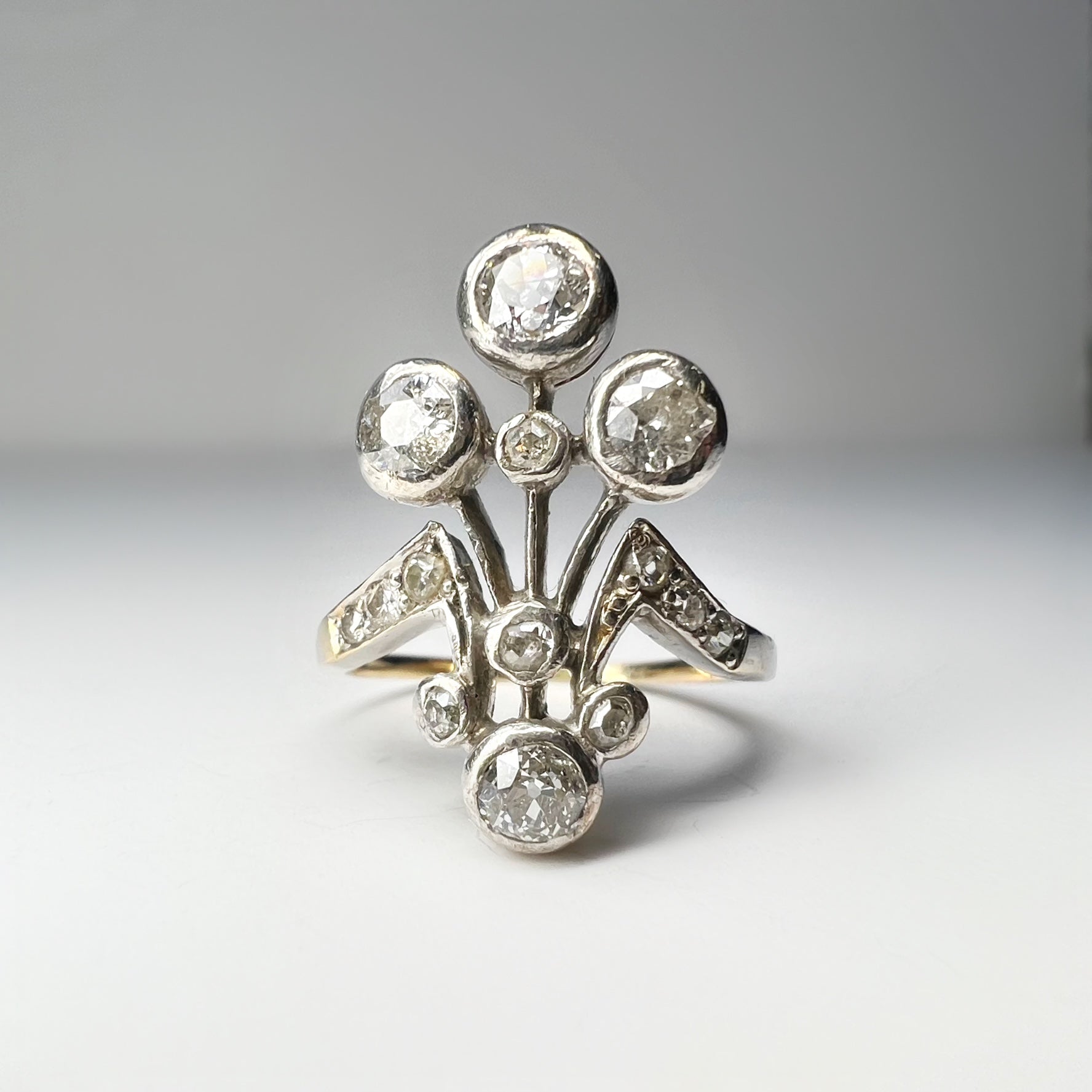 Antique Diamond Fleur De Lis Ring