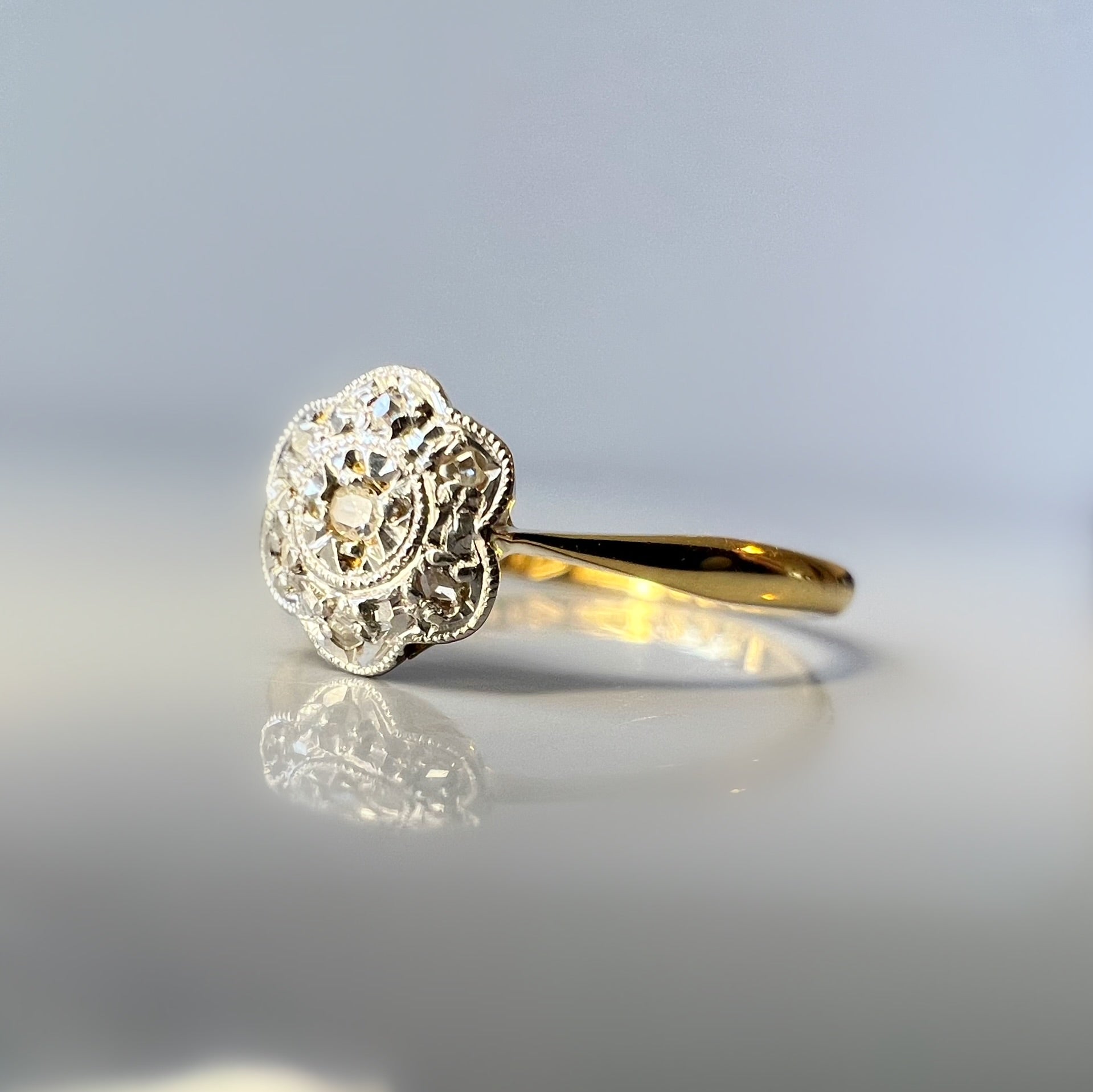 Dainty Daisy Diamond Ring