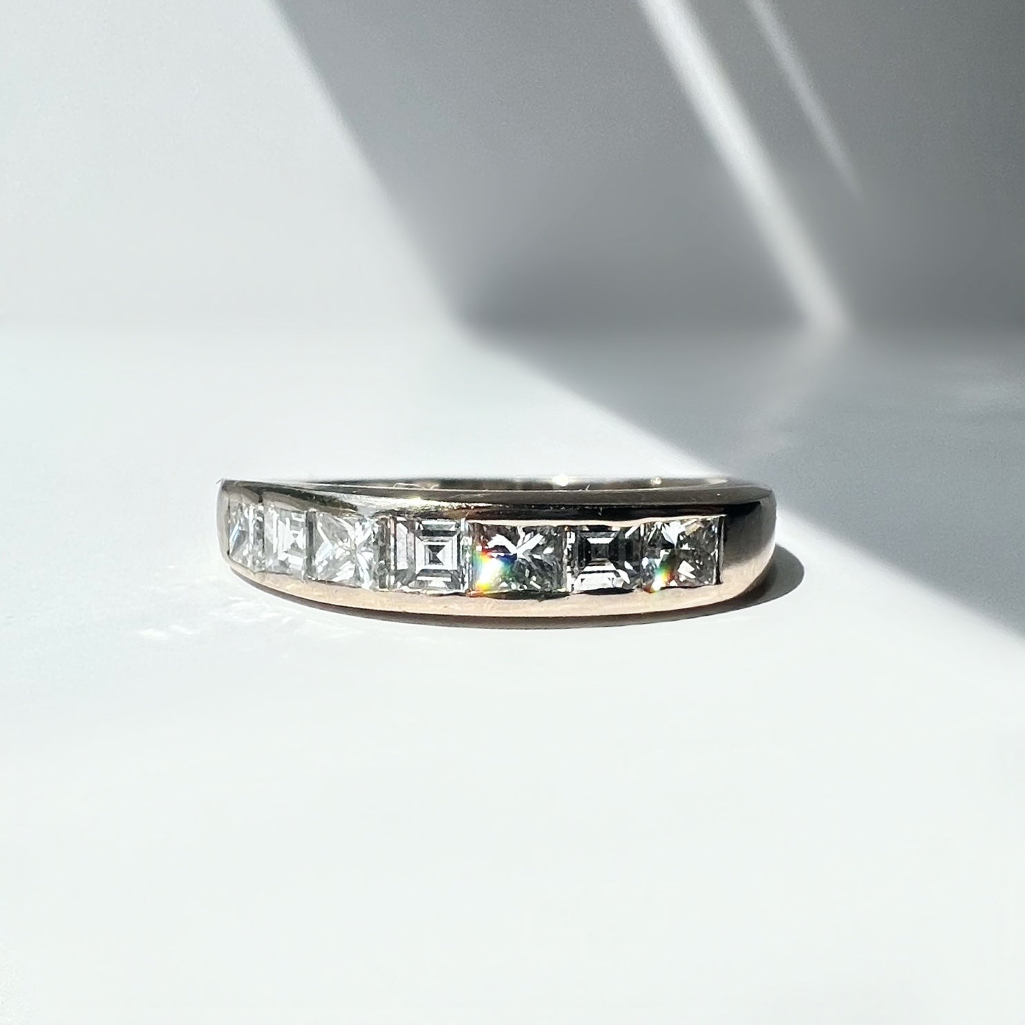 1.00ct Diamond Mix Cut Half Eternity Band