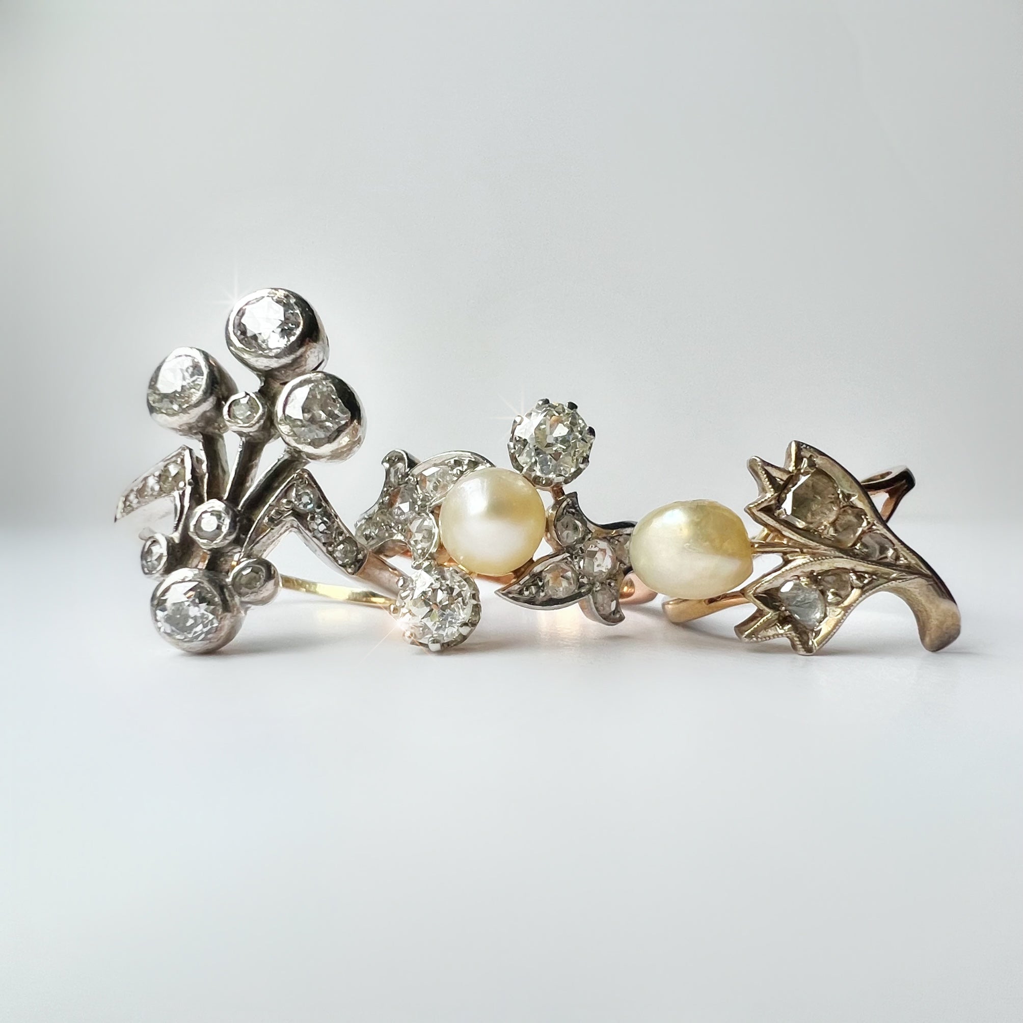 Antique Diamond Fleur De Lis Ring