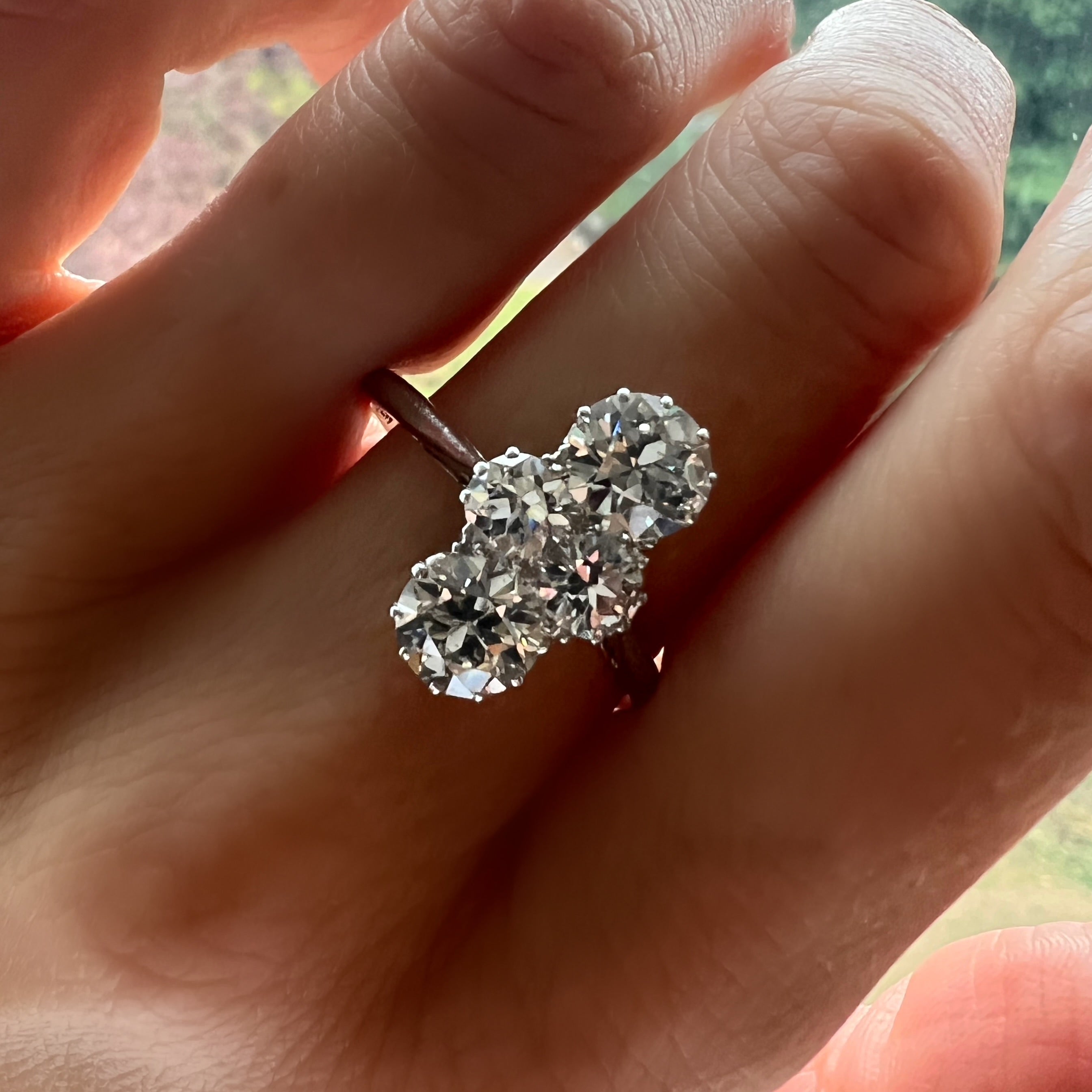 Antique 4 Stone, 2.70ct Diamond Ring