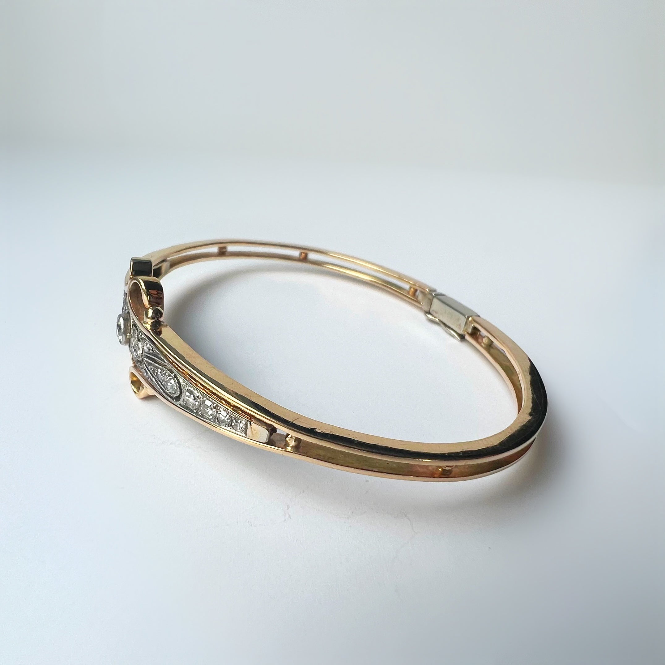 Antique Gold and Diamond Bangle