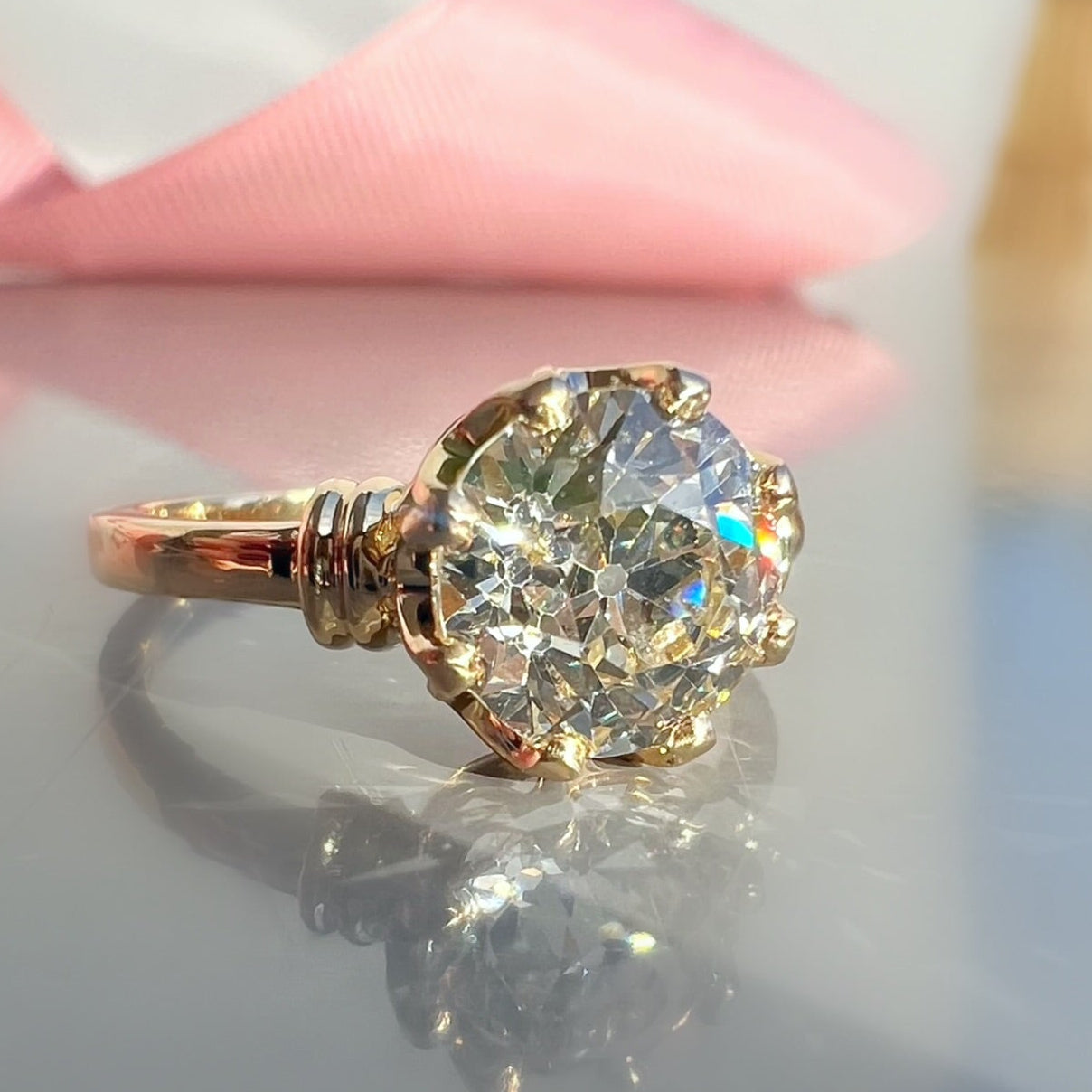 Layaway Deposit: 1.84ct Old Cut Diamond 18ct Gold Ring