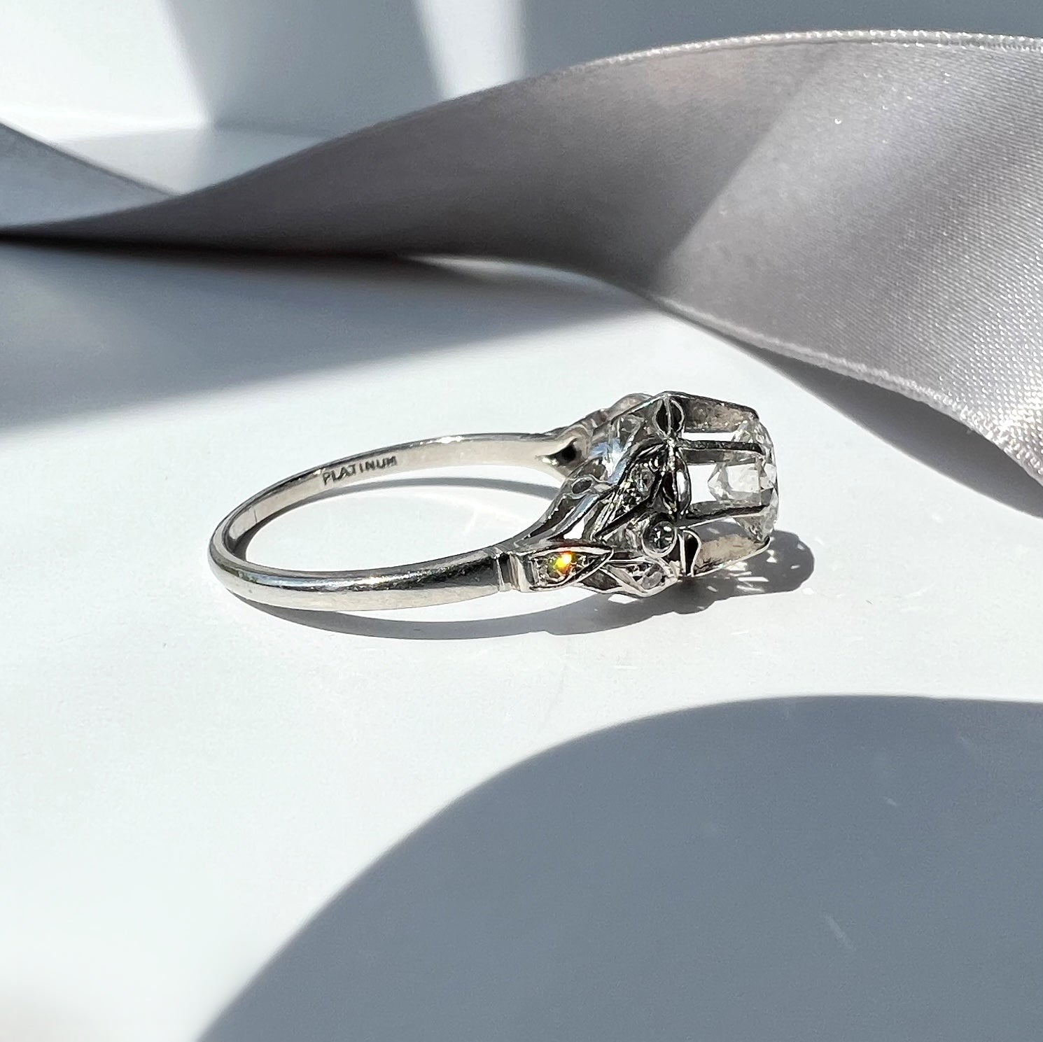 Vintage 1940s 0.90ct Diamond Solitaire Ring