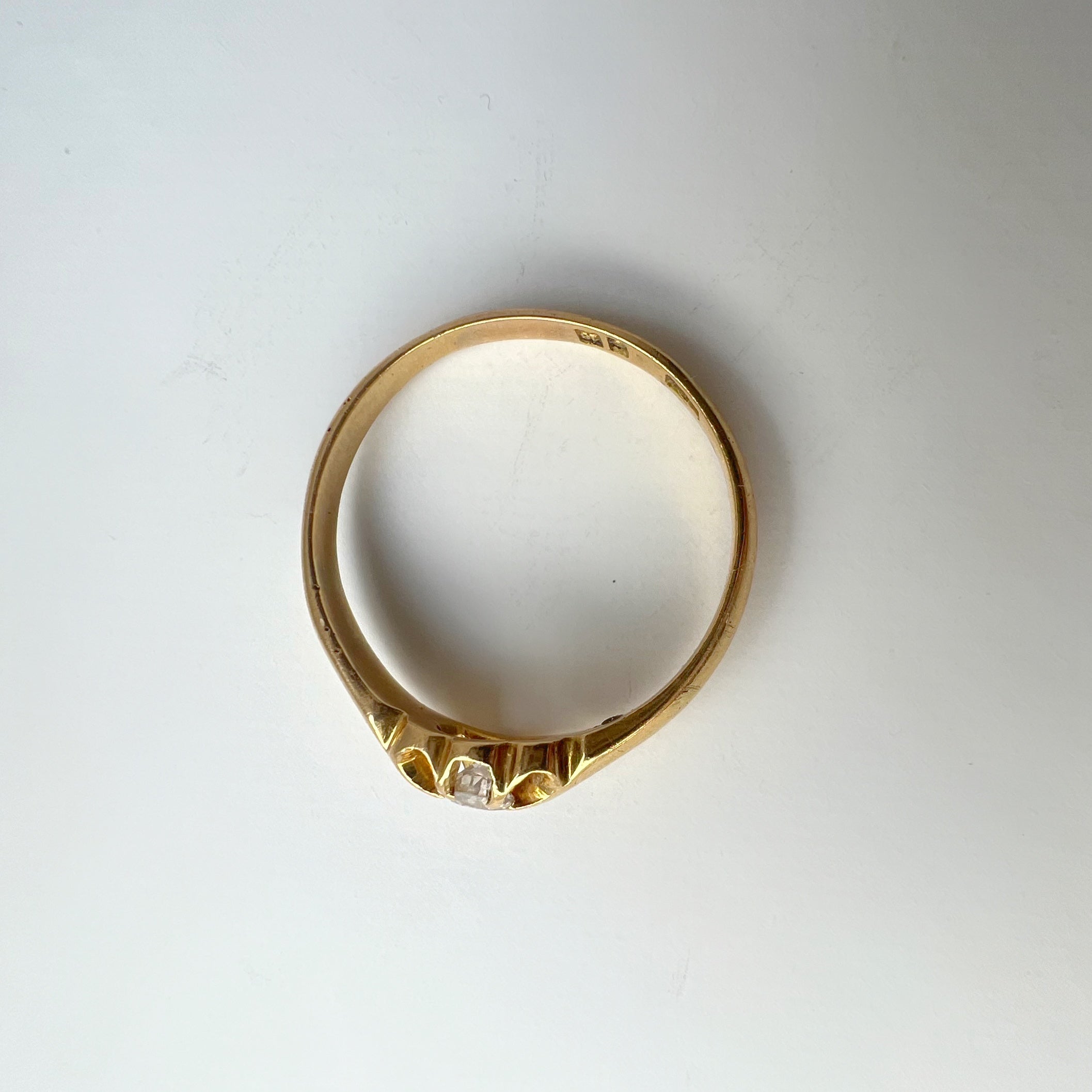 Antique Belcher Ring with 0.25ct Old Cut Diamond
