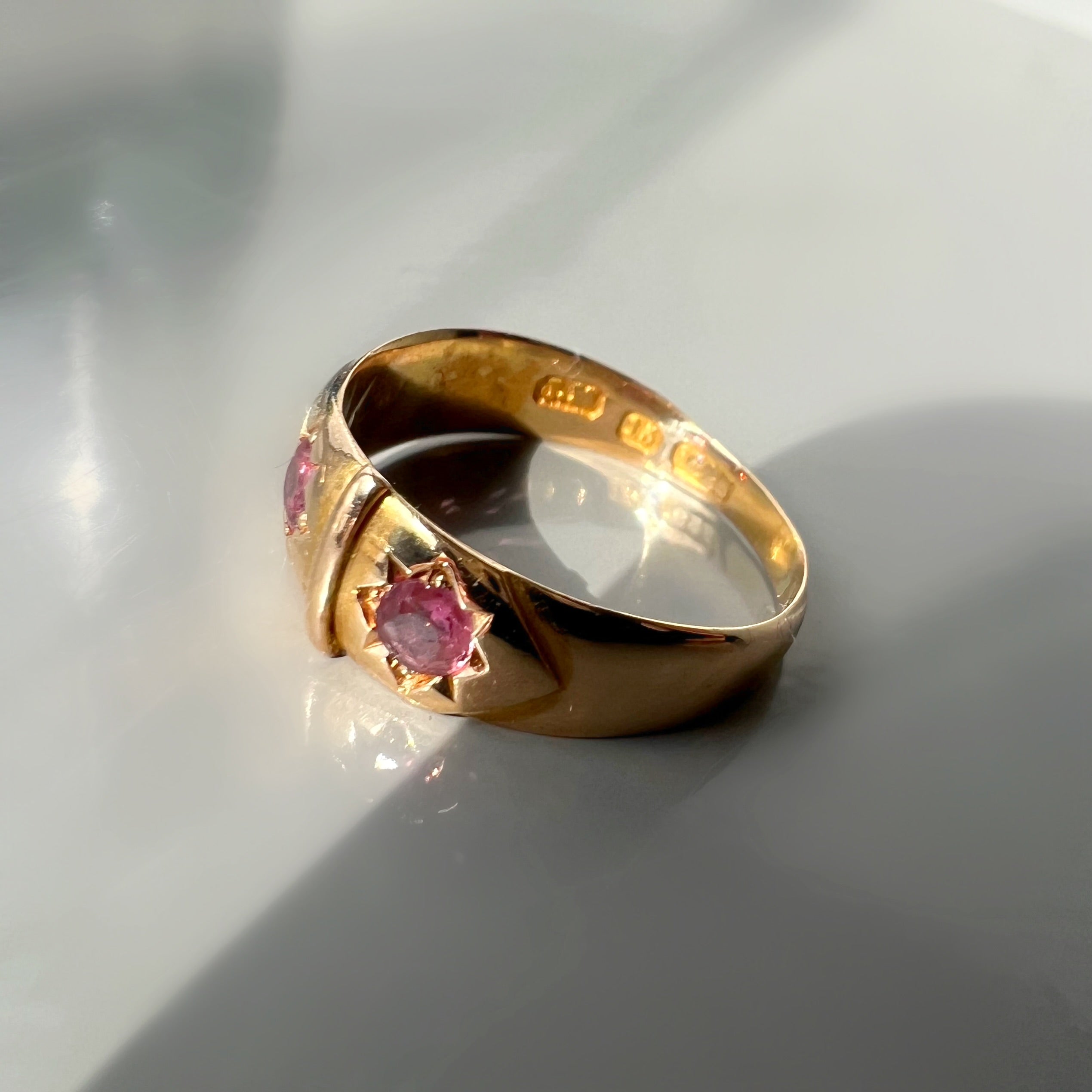 Antique Gold and Ruby Buckle Ring