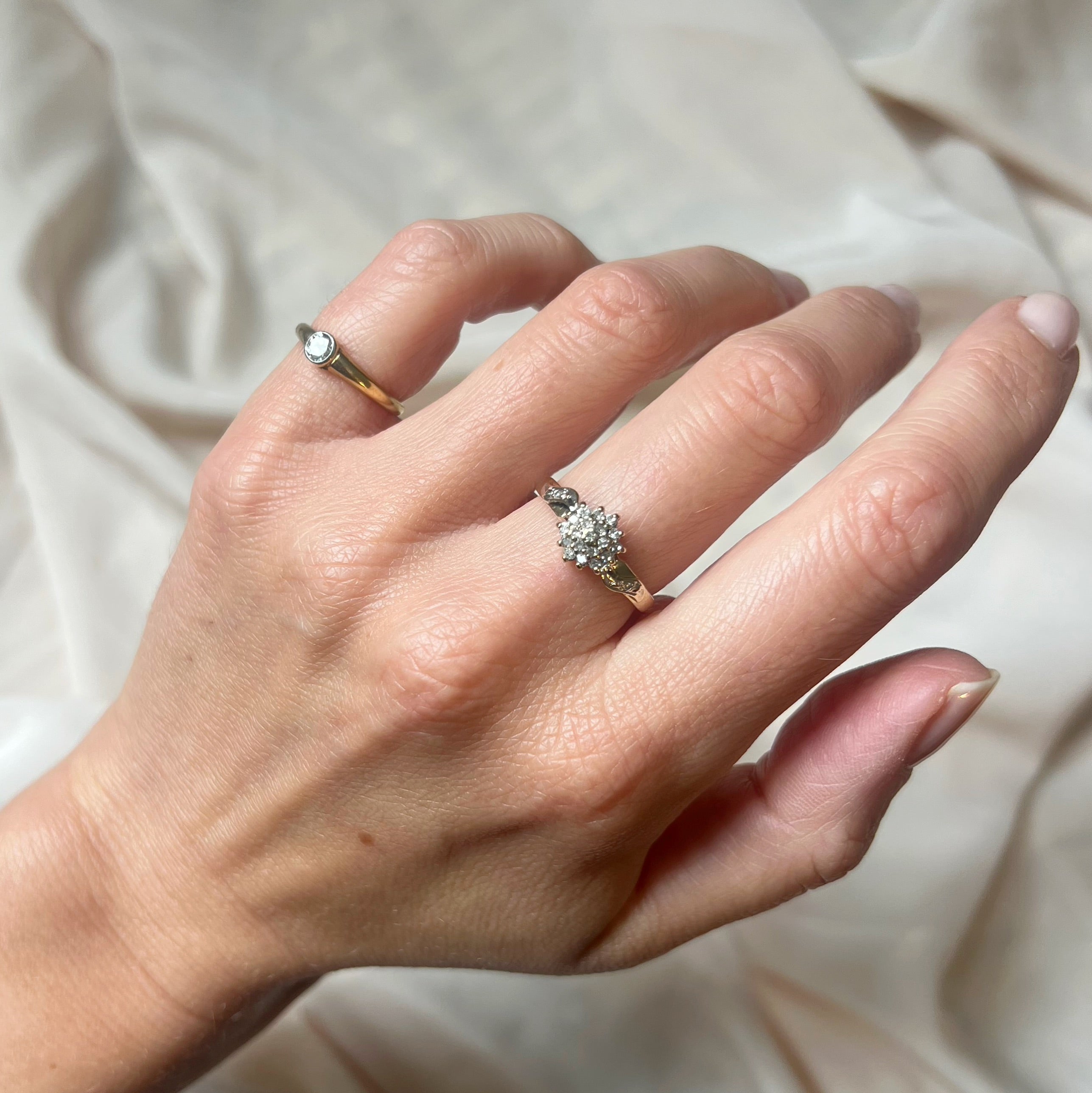 Vintage 0.25ct Diamond Cluster