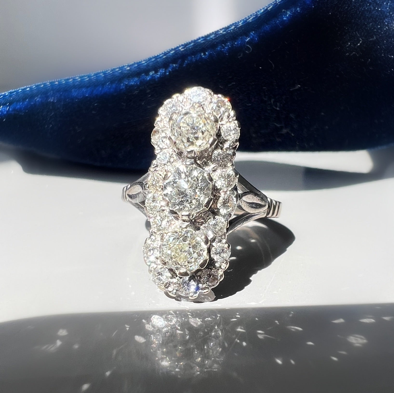 Vintage Diamond 3 Stone 1.60ct Ring