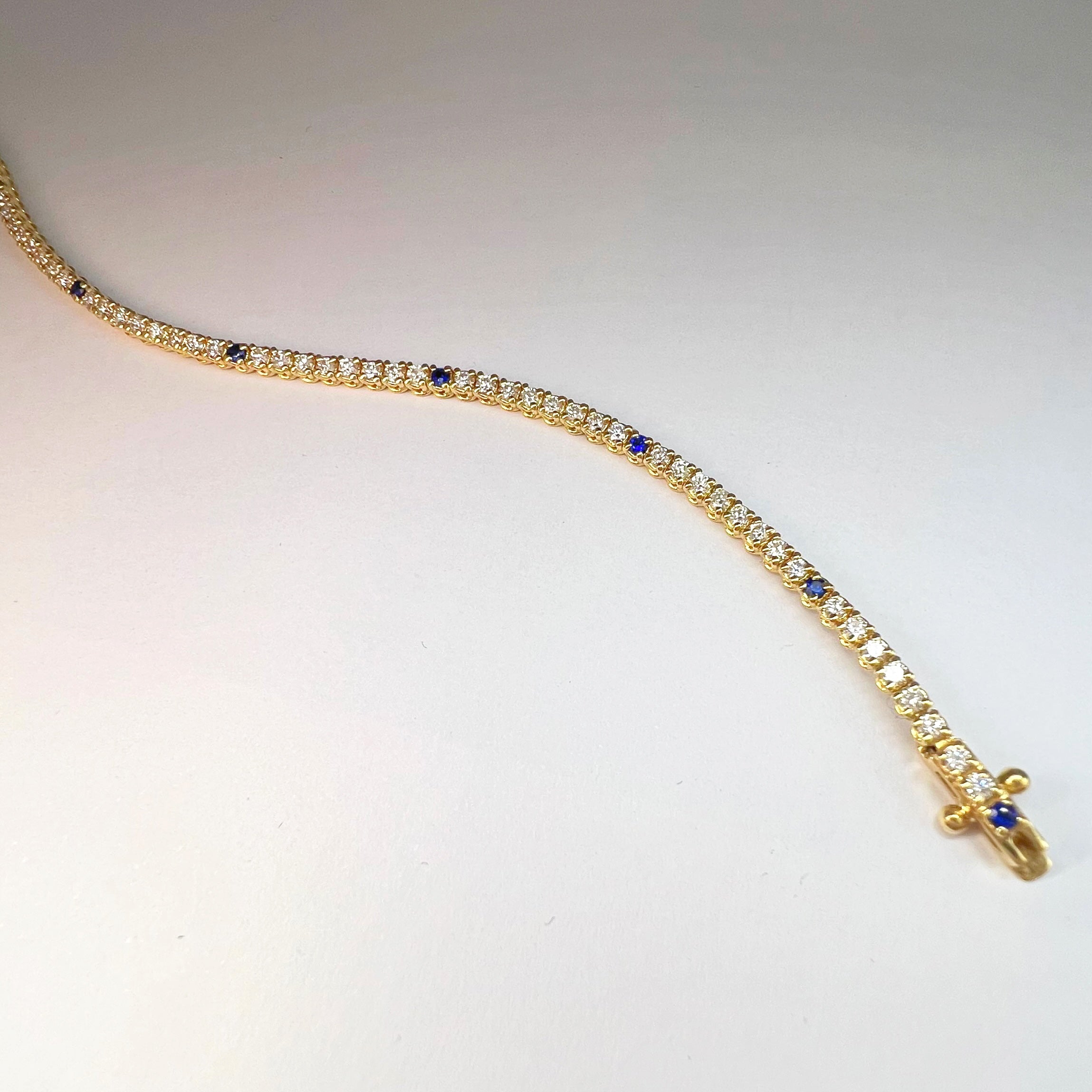 Diamond and Sapphire Tennis Bracelet