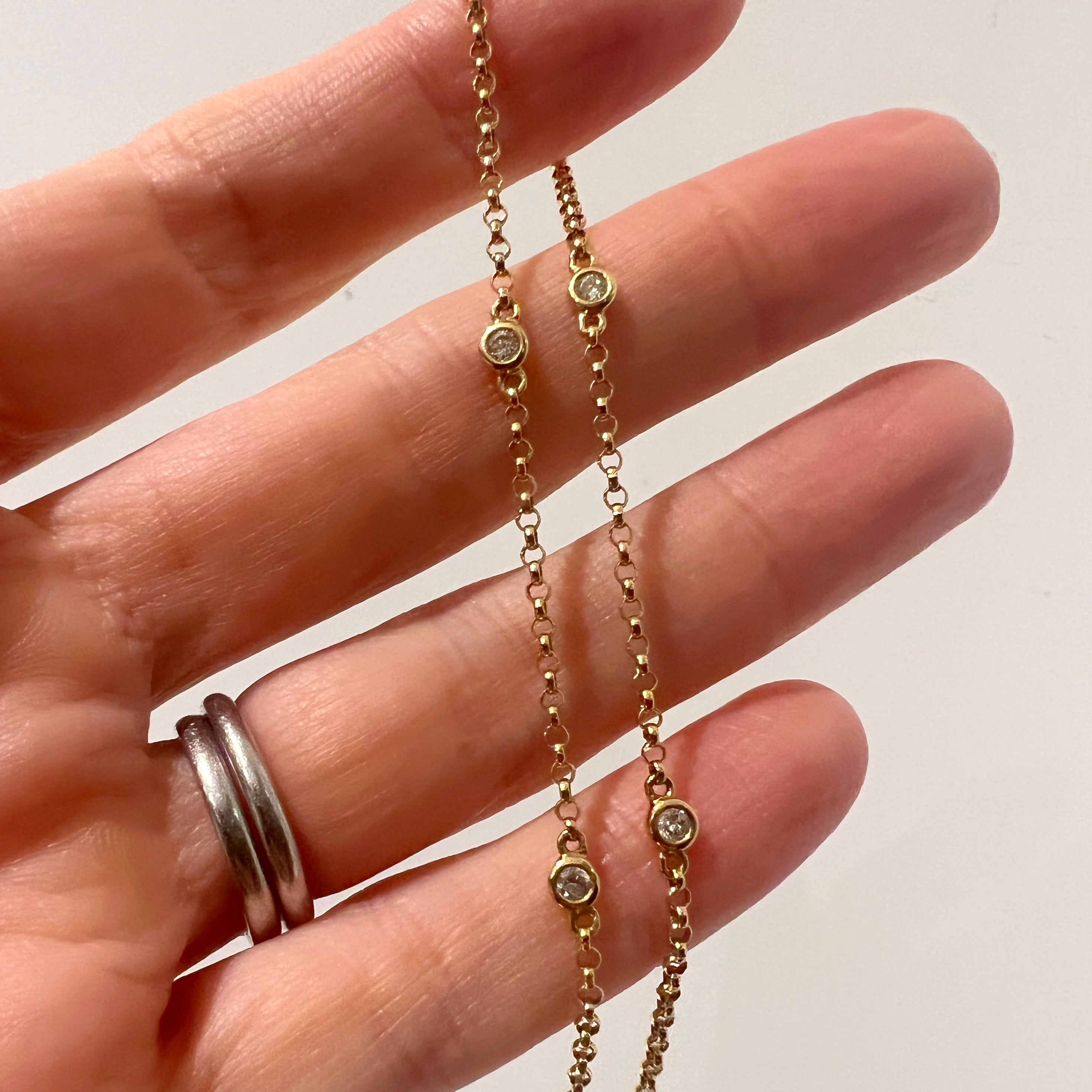 18ct Gold and Diamond Chain