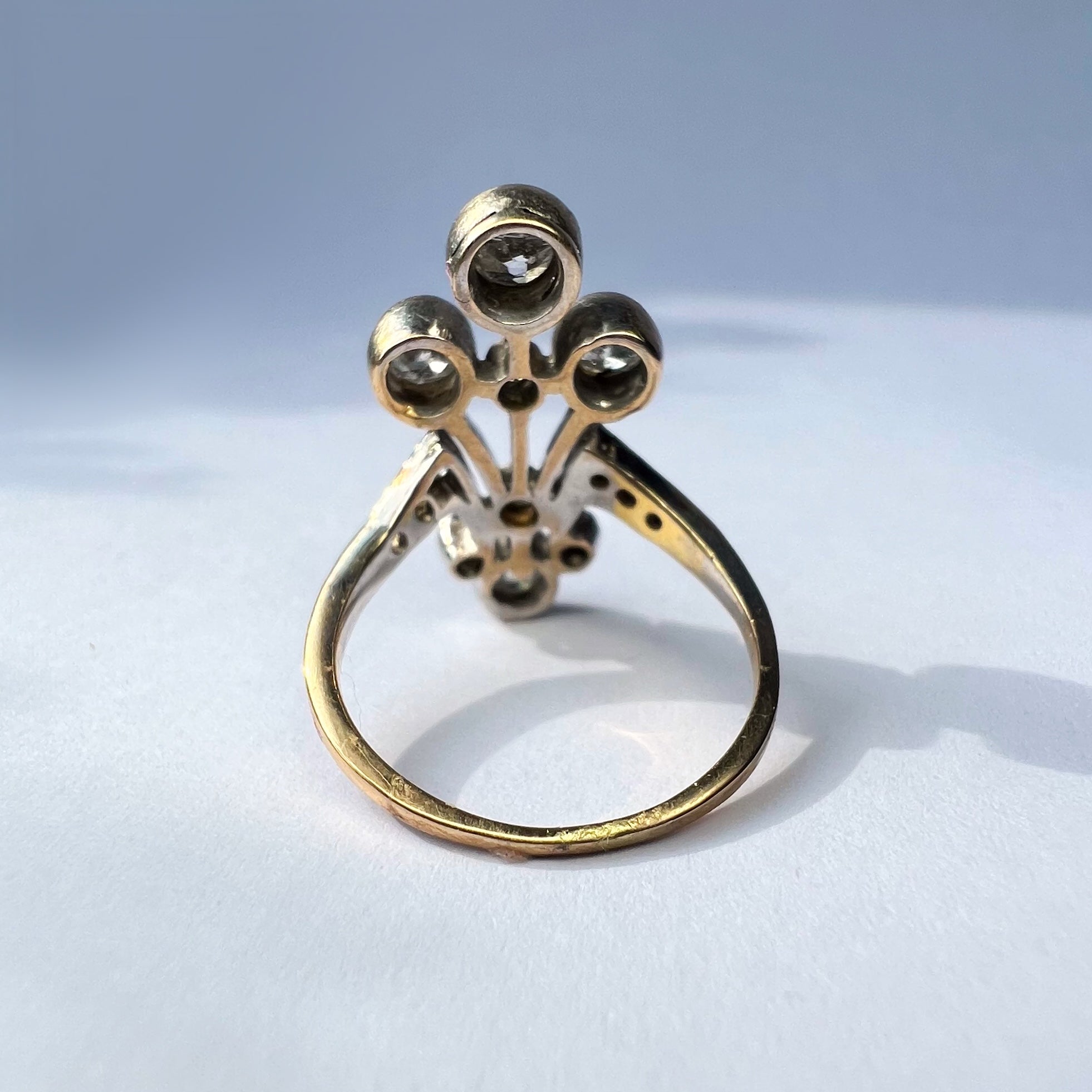 Antique Diamond Fleur De Lis Ring