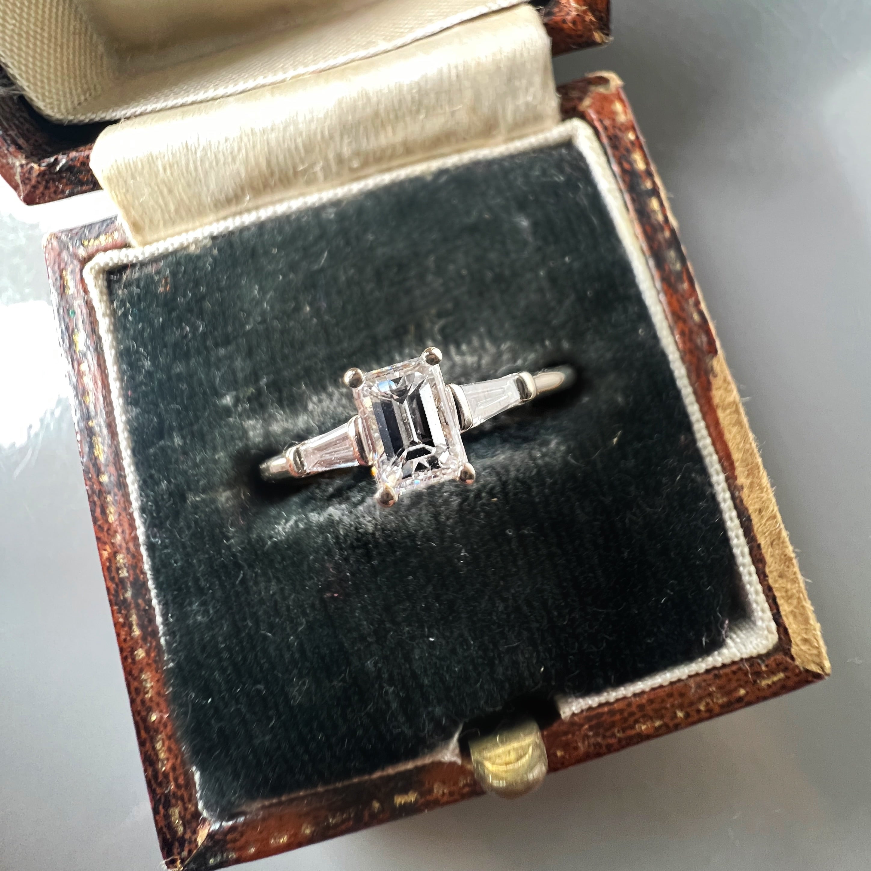 0.45ct Emerald Cut Diamond Ring