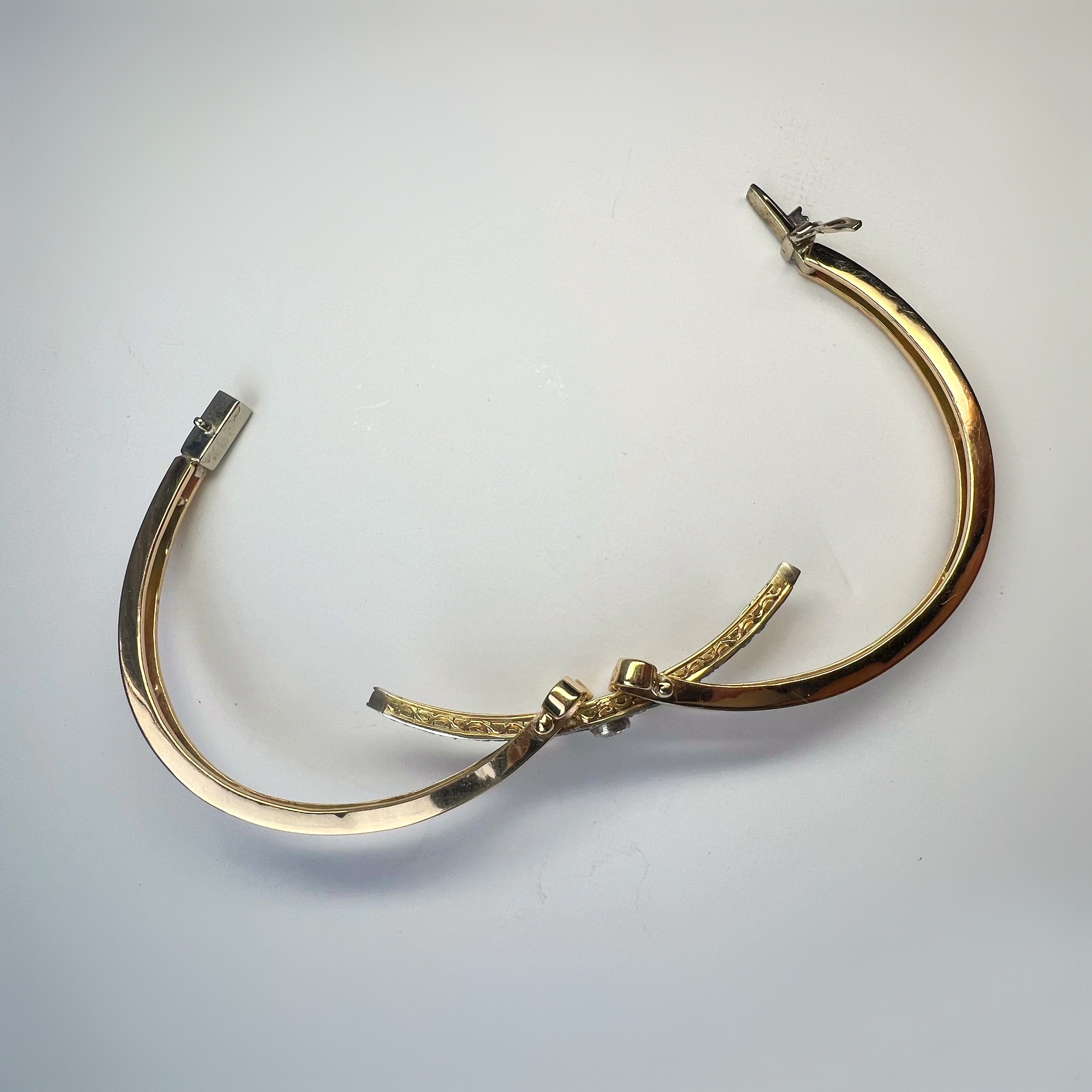 Antique Gold and Diamond Bangle