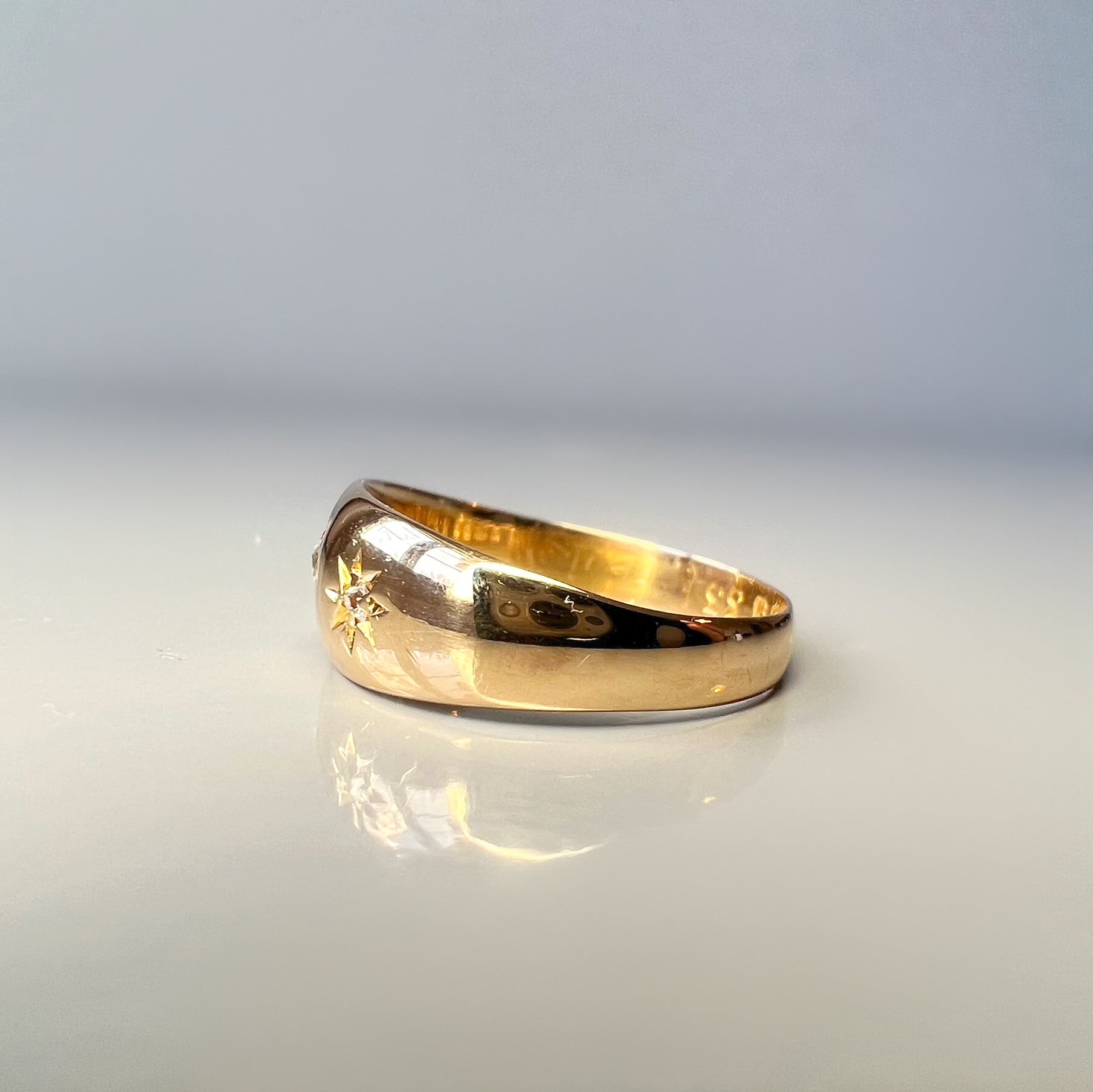 Antique Star Set Gypsy Ring