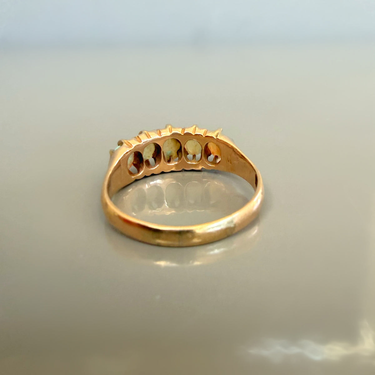 Antique 5 Stone Opal Ring