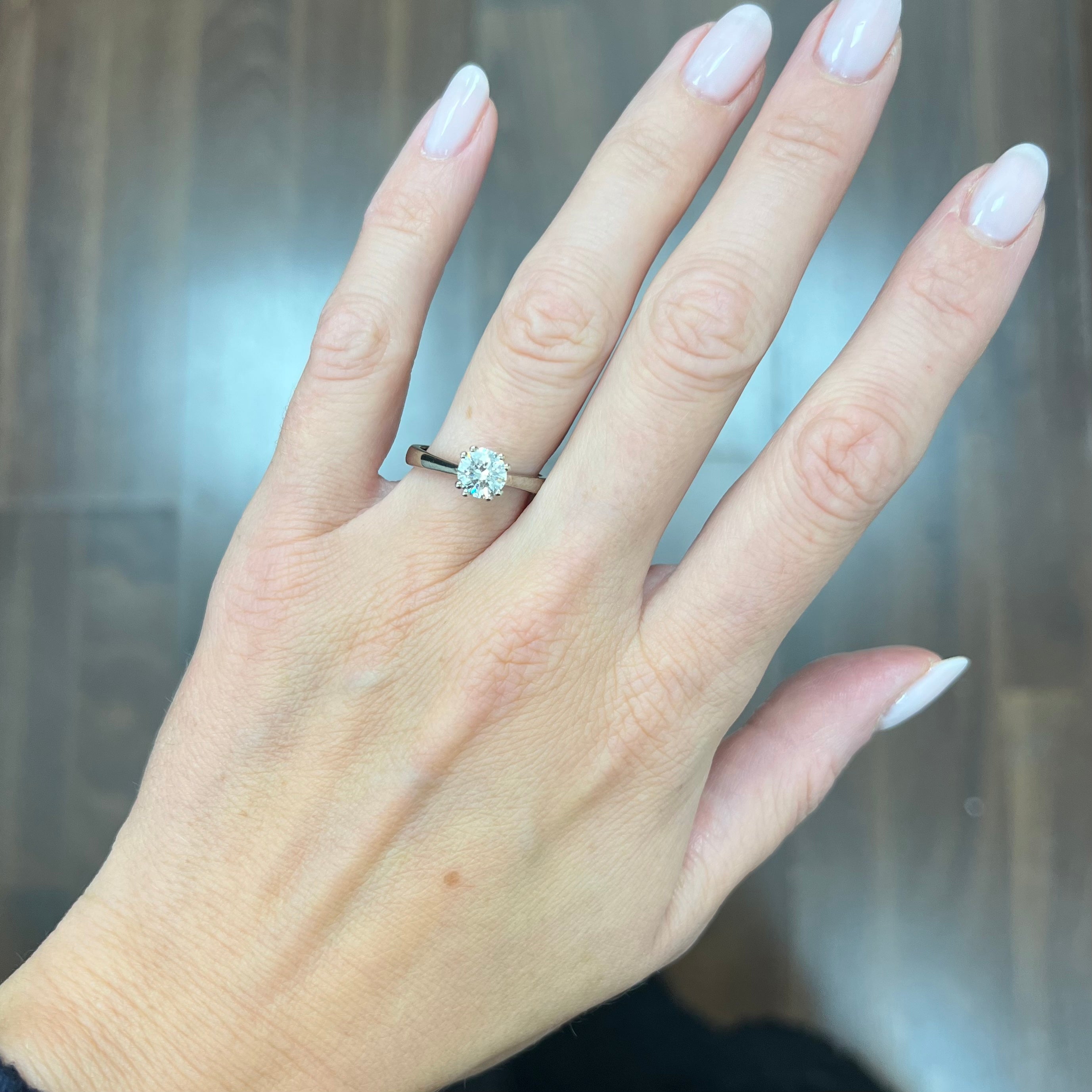 0.90ct Diamond Solitaire Ring in White Gold