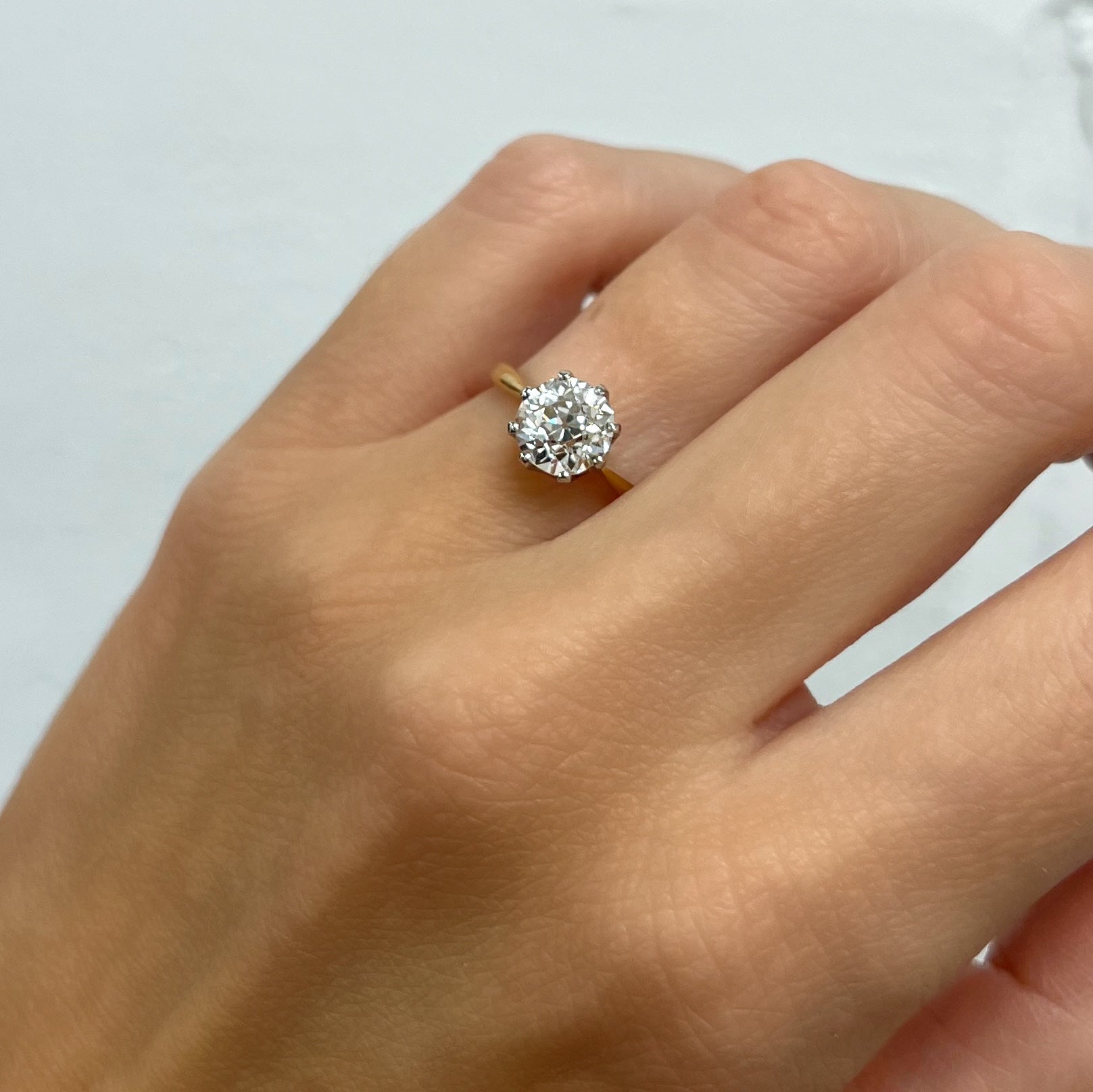 1.62ct Old European Cut Diamond Solitaire Ring