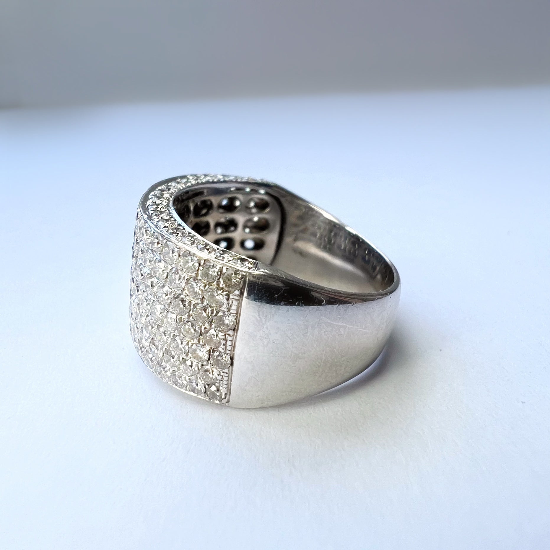 3.50ct Large Pave Diamond Ring