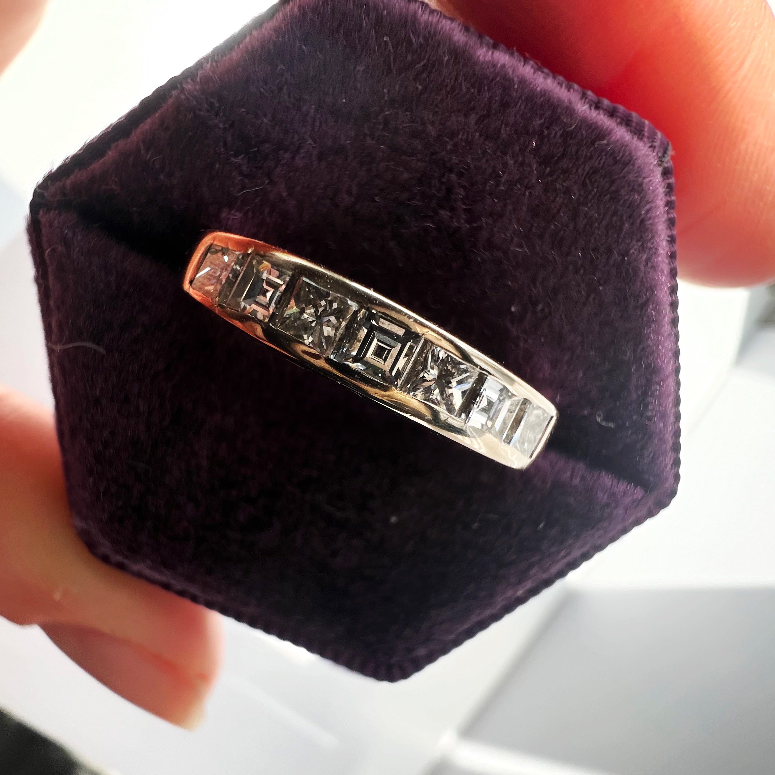 1.00ct Diamond Mix Cut Half Eternity Band