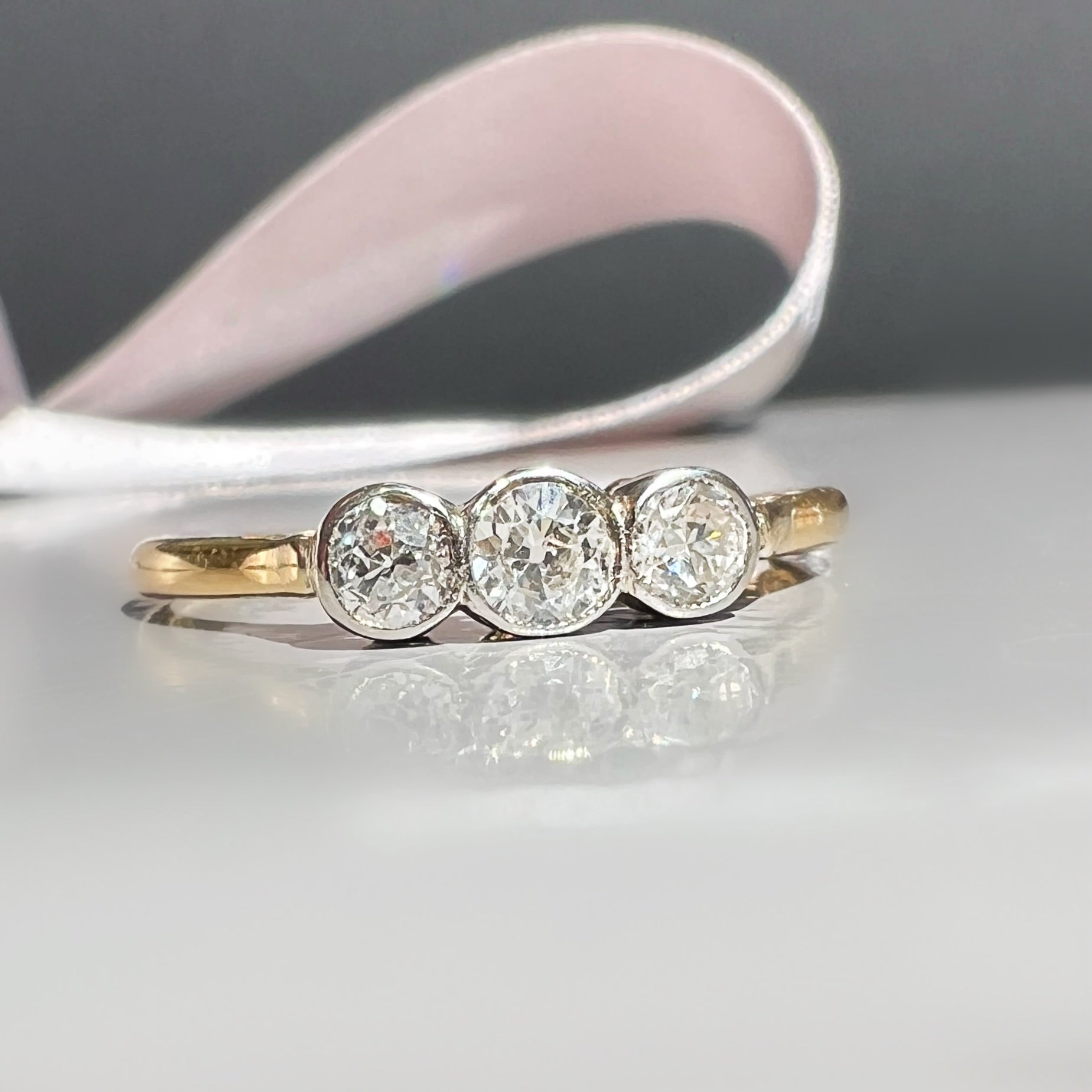 Vintage 0.65ct Diamond Trilogy Ring