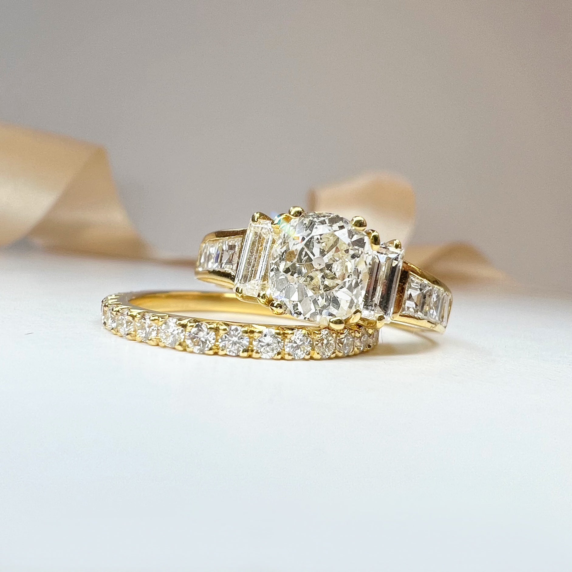 0.40ct Diamond Yellow Gold Half Eternity Ring