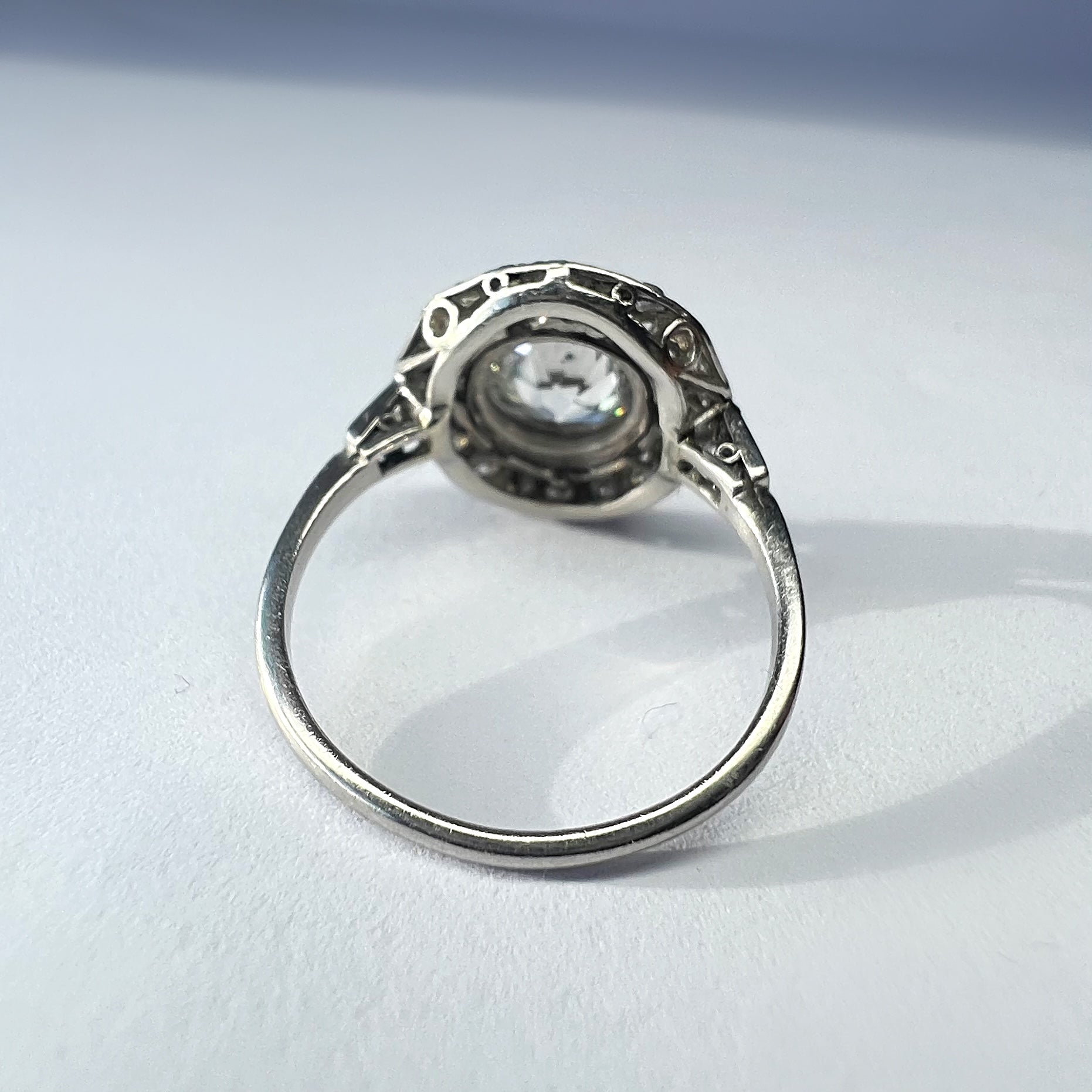 Antique 1.95ct Diamond Halo Ring