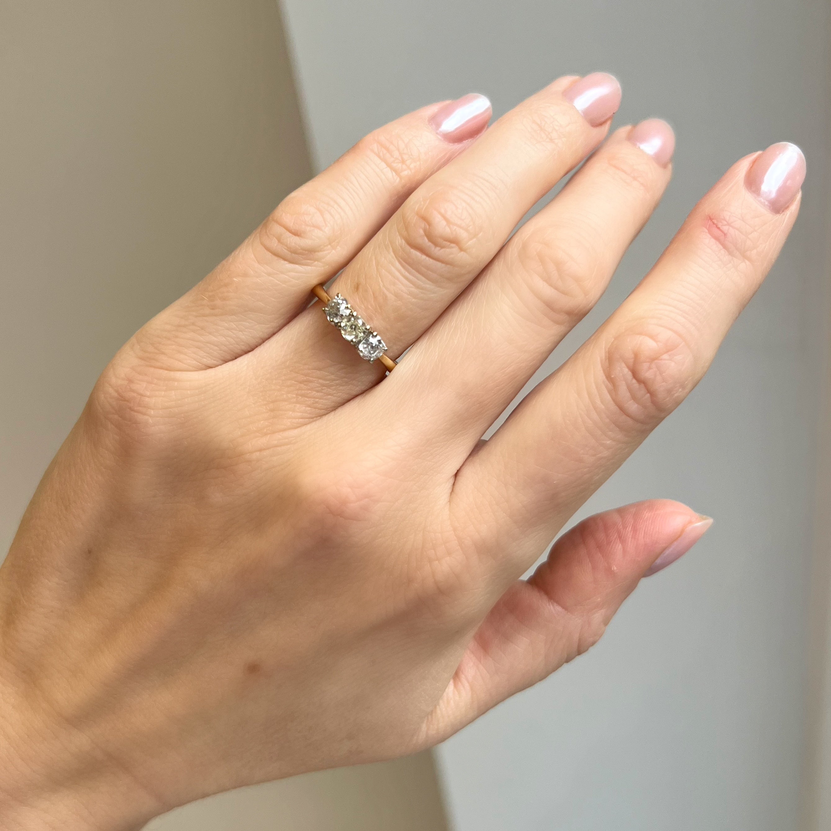 0.90ct 3 Stone Diamond Trilogy Ring