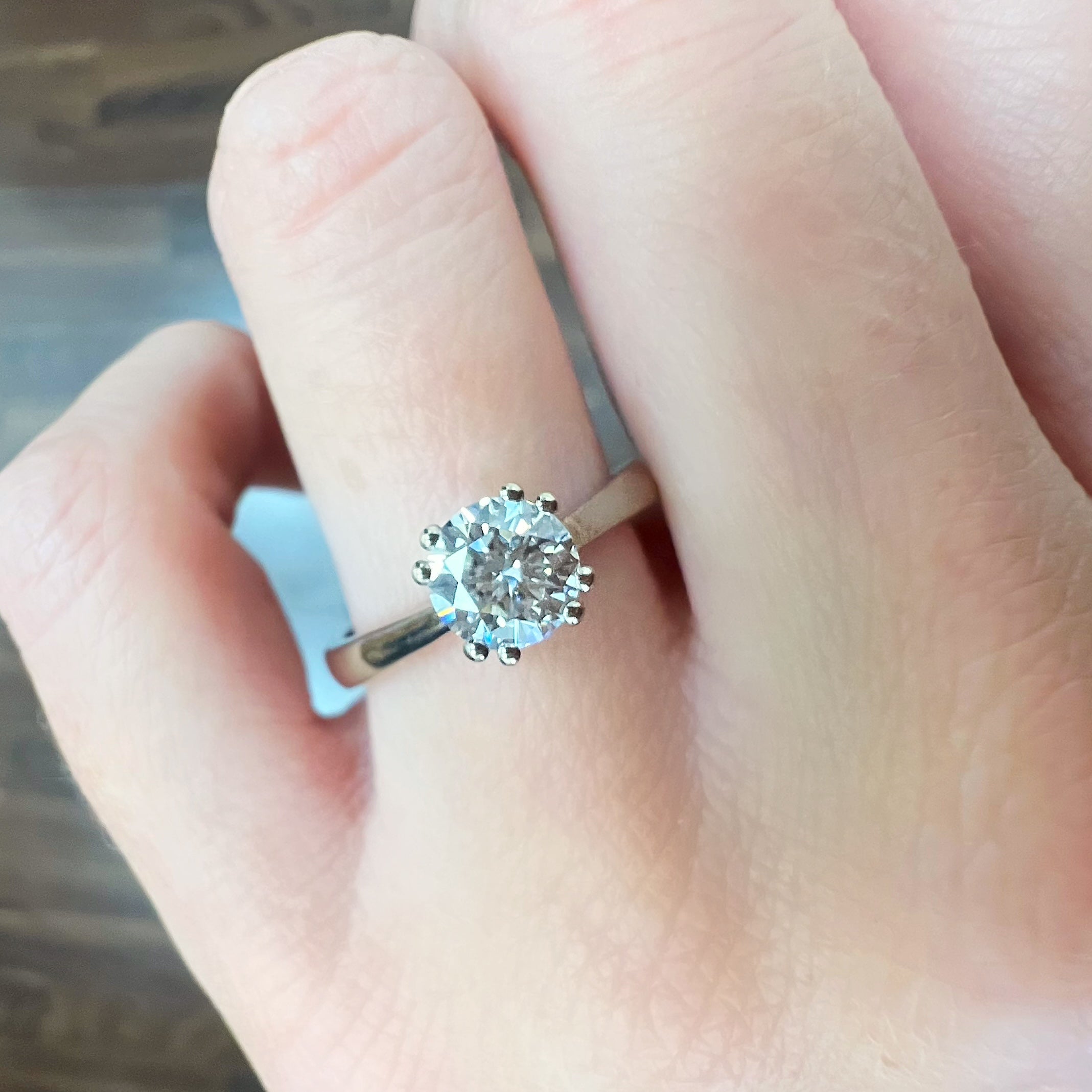 0.90ct Diamond Solitaire Ring in White Gold