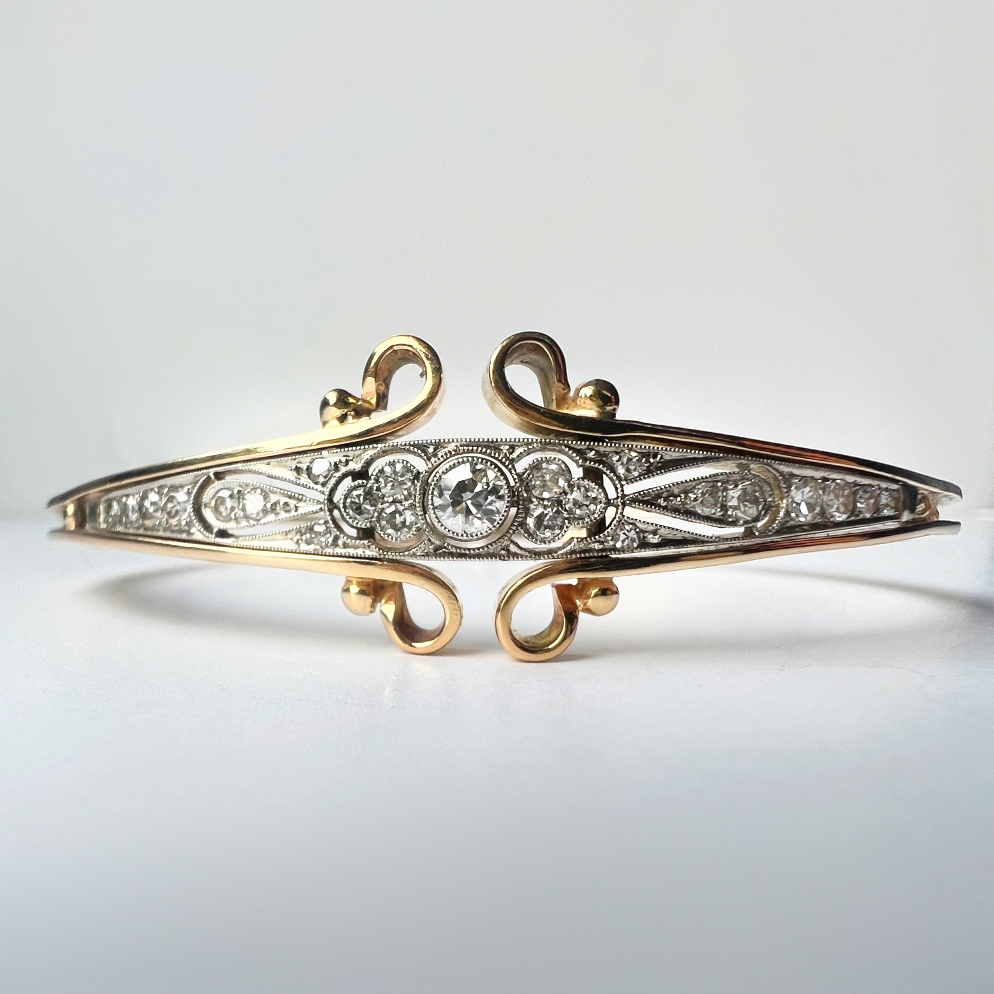 Antique Gold and Diamond Bangle