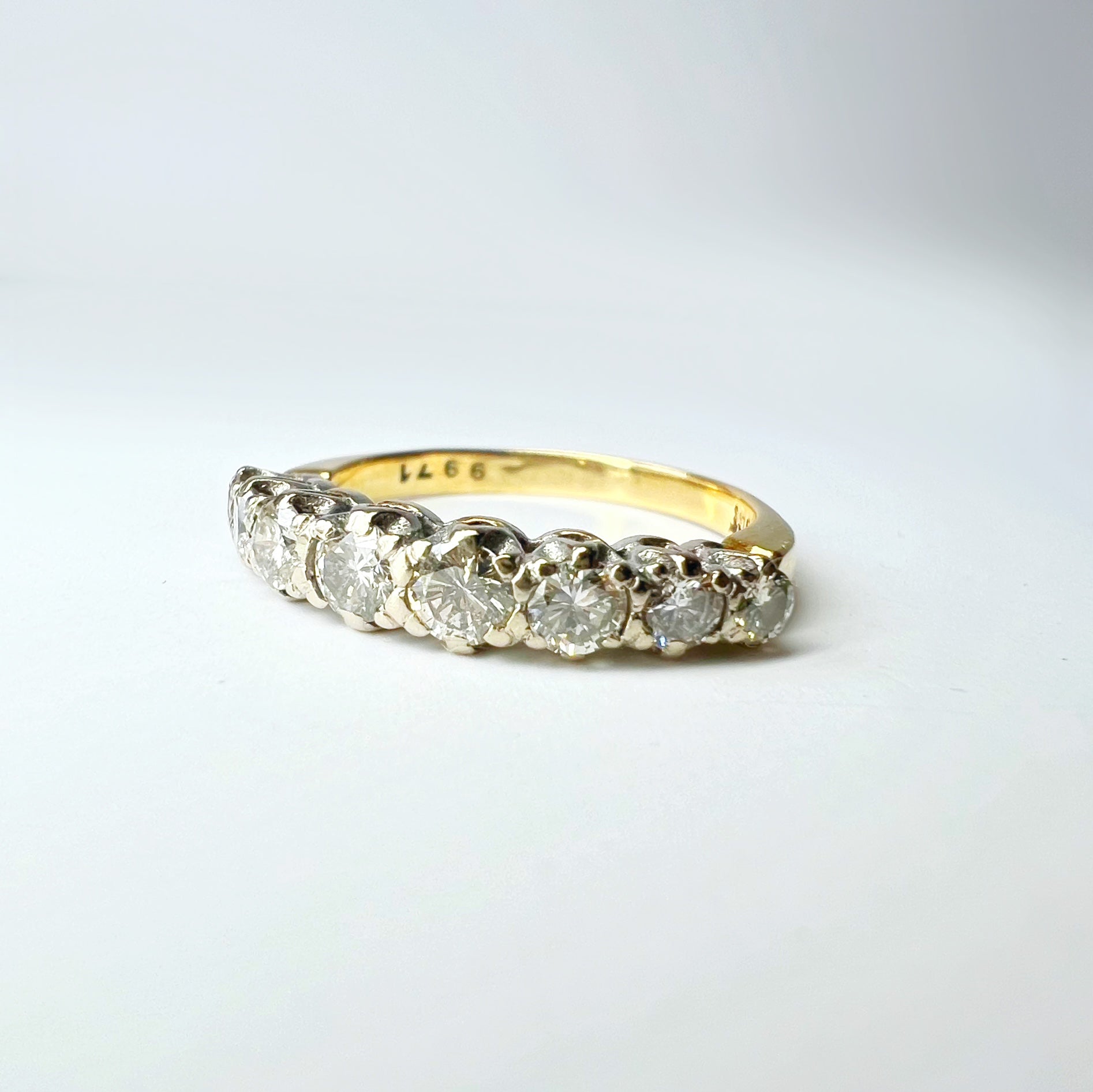 Vintage 7 Stone Diamond Ring