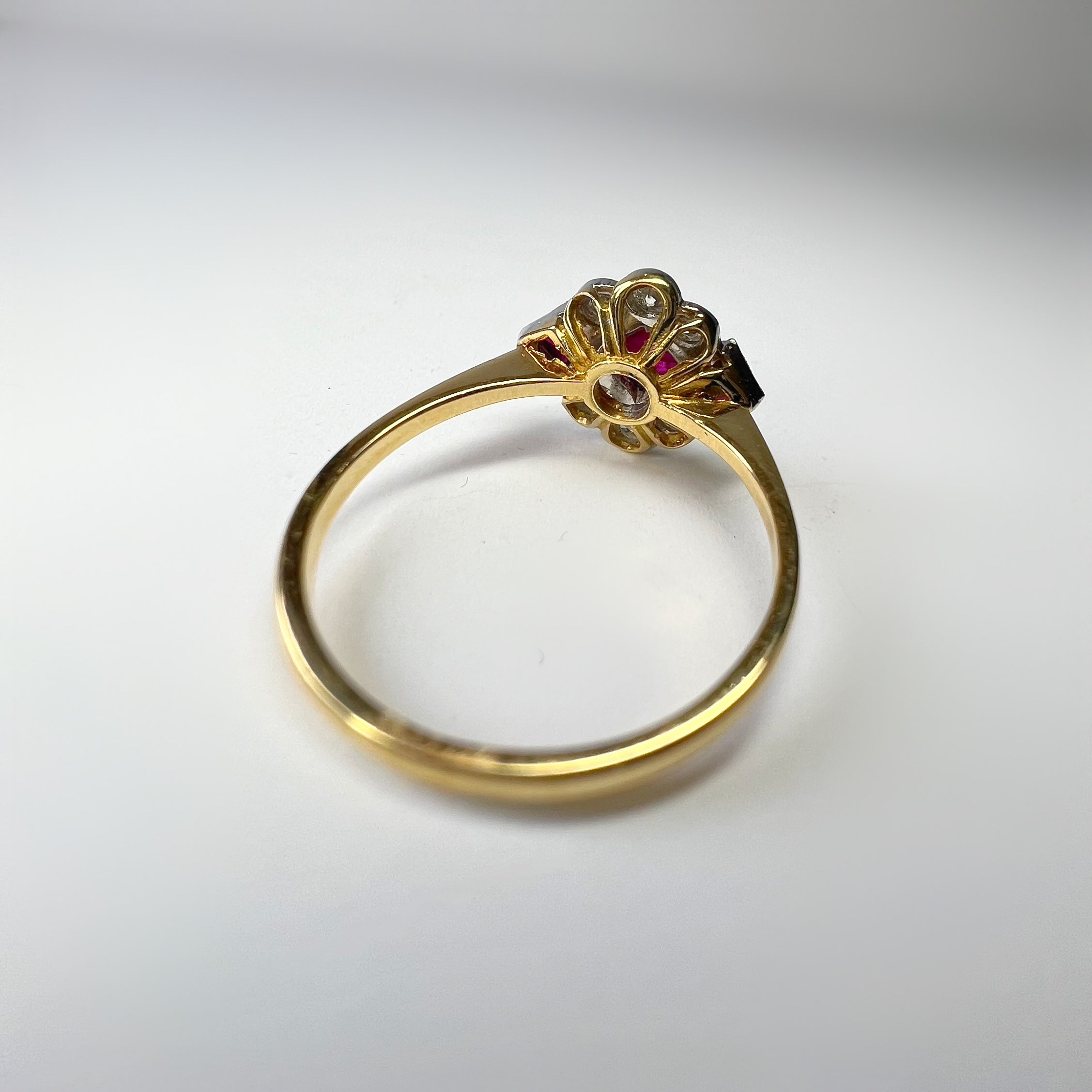 Ruby and Diamond Art Deco Style Ring