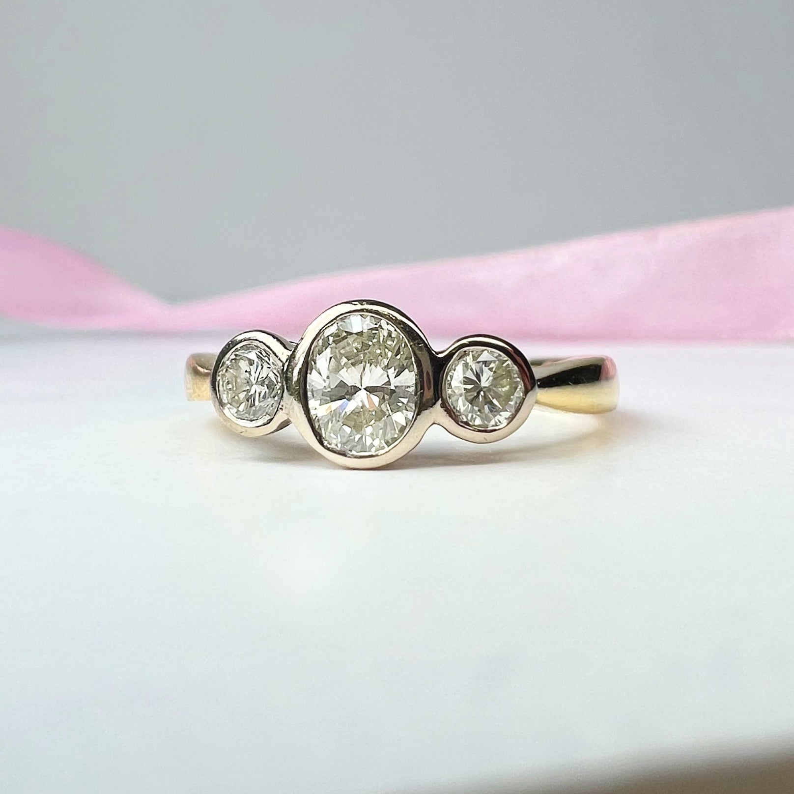 Vintage 3 Stone Diamond Ring