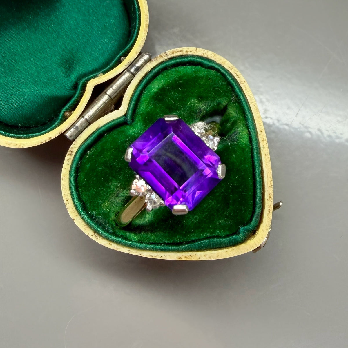 Vintage Amethyst and Diamond Dress Ring
