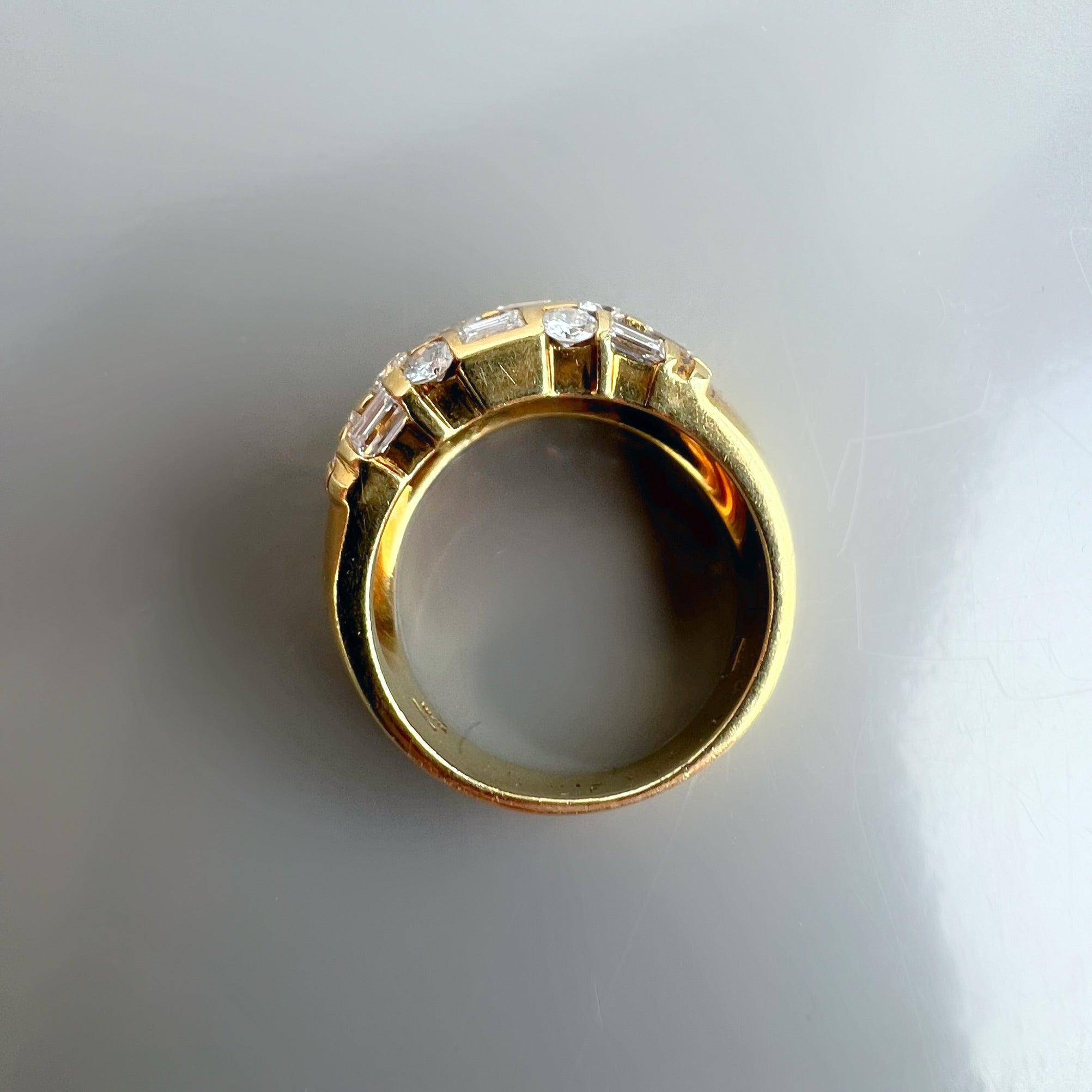 Gold and Diamond Domed Ring
